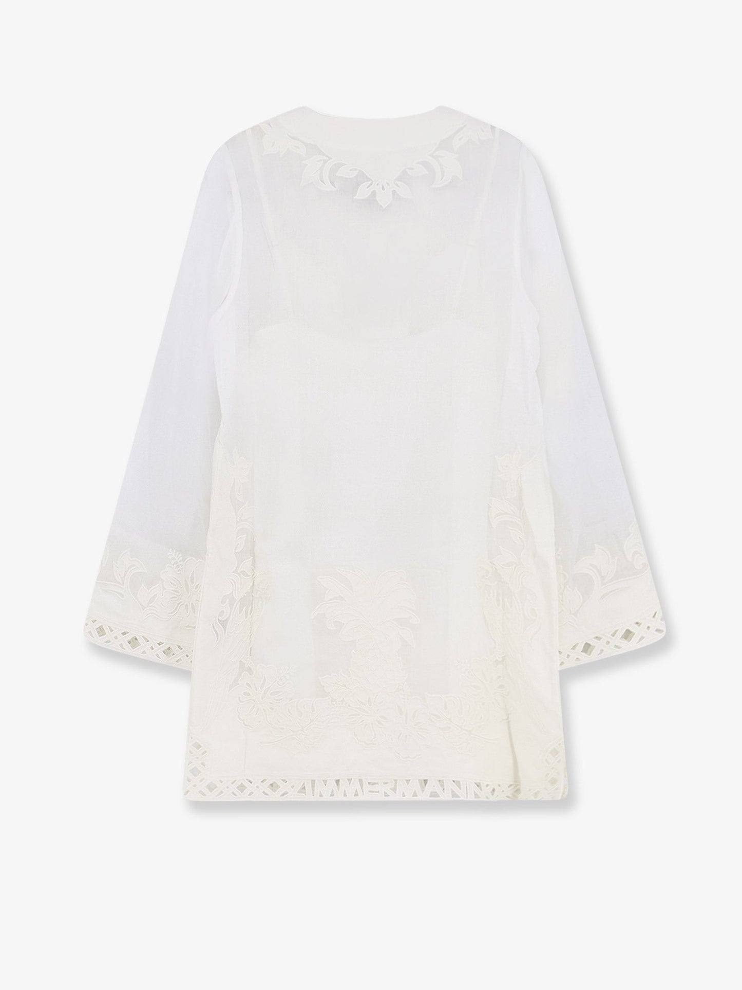 Zimmermann Women Indra Ramie Long Dress With All-Over Embroidery ZIMMERMANN