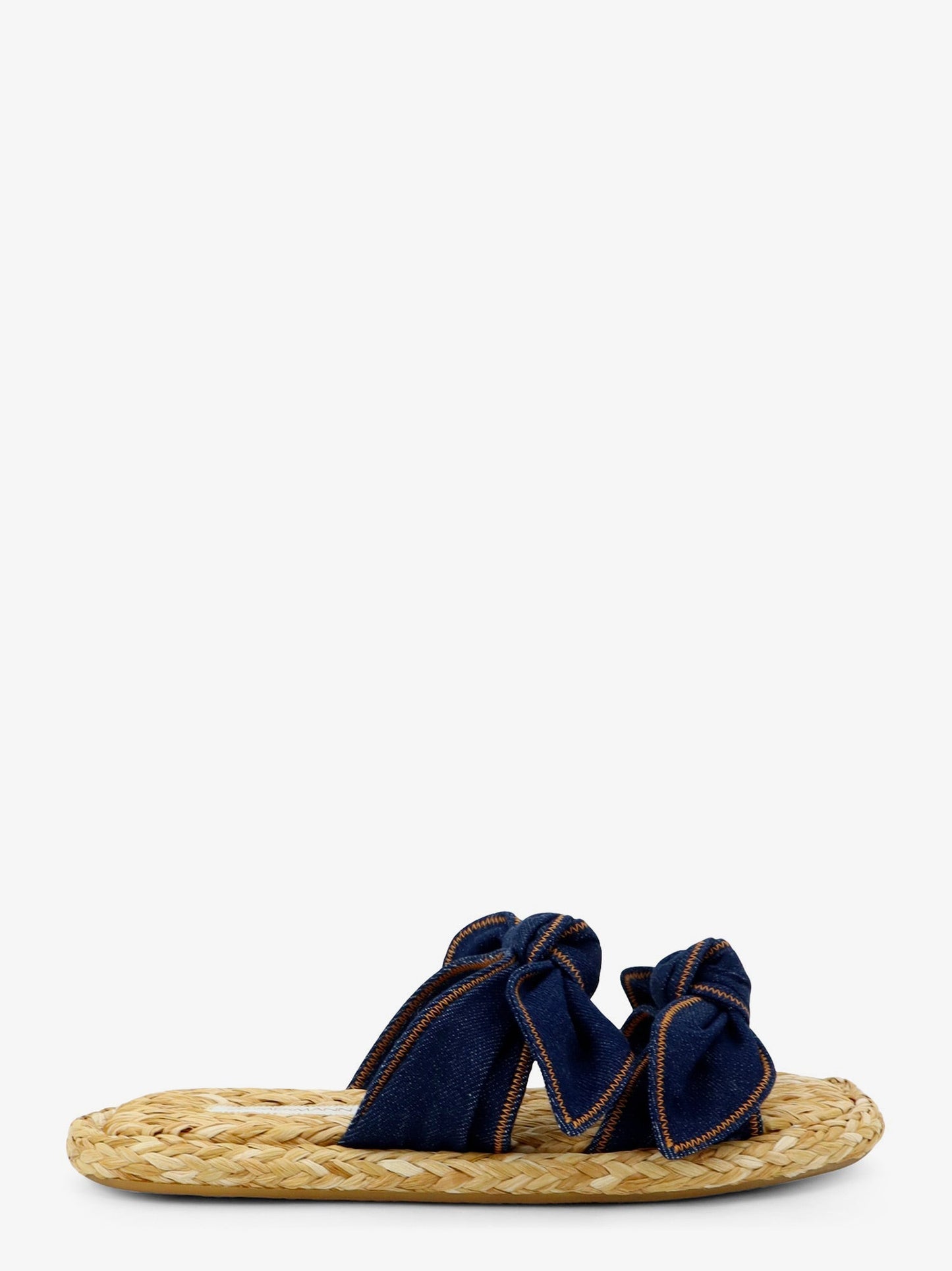 Zimmermann Women Carousel Raffia And Denim Sandals ZIMMERMANN