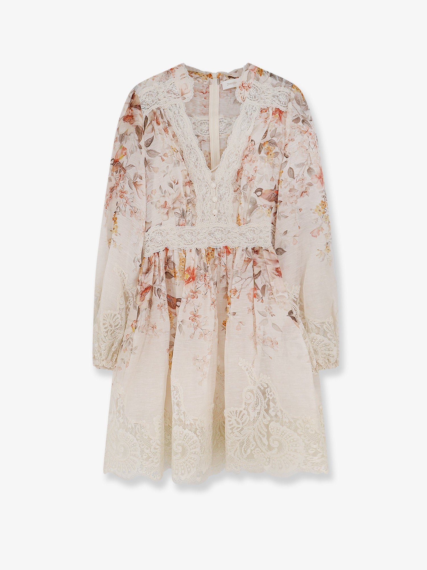 Zimmermann Women Luna Linen And Silk Dress ZIMMERMANN