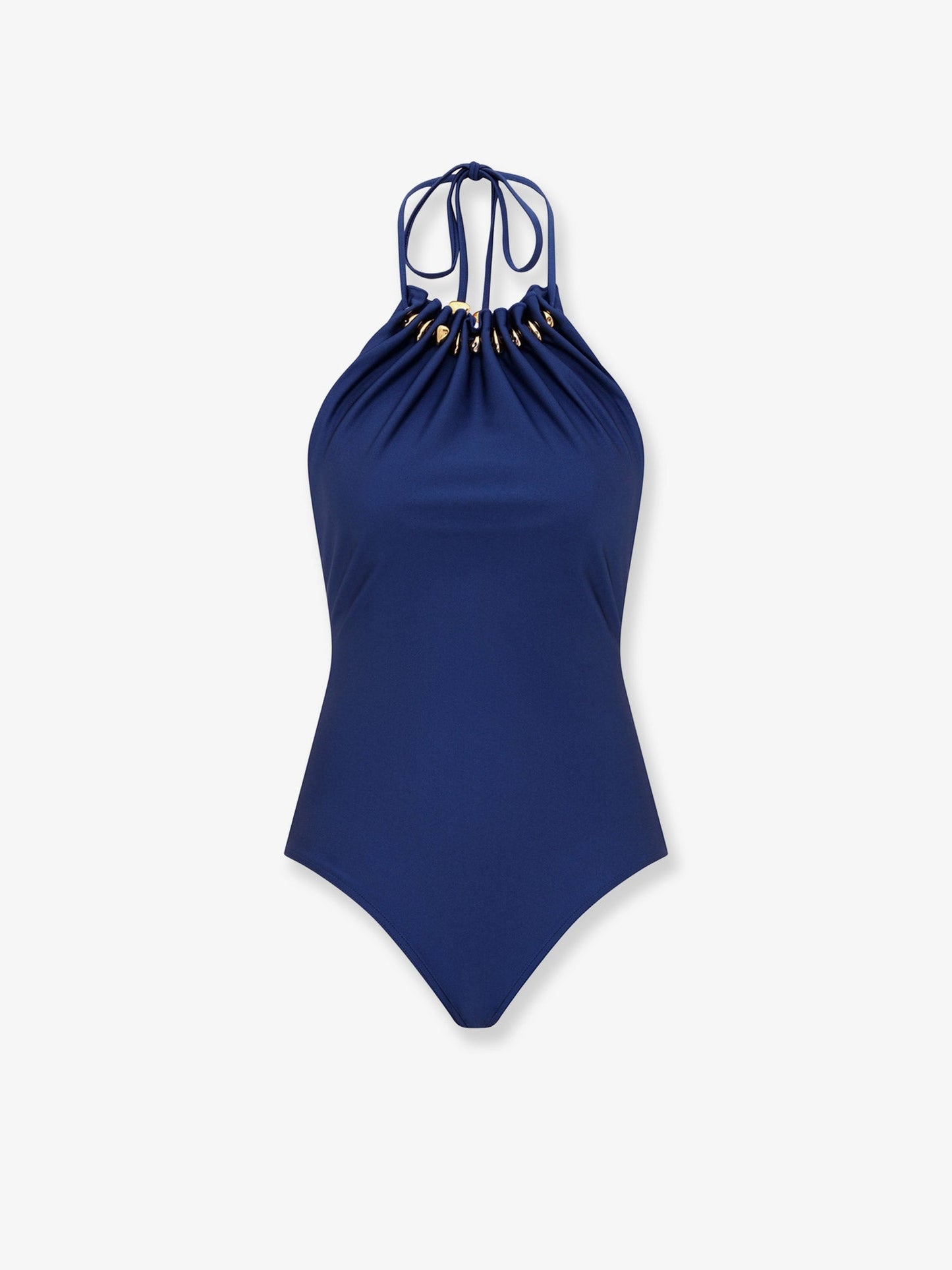 Zimmermann Women Aster One-Piece Swimsuit In Shiny Nylon With Bead Detail ZIMMERMANN