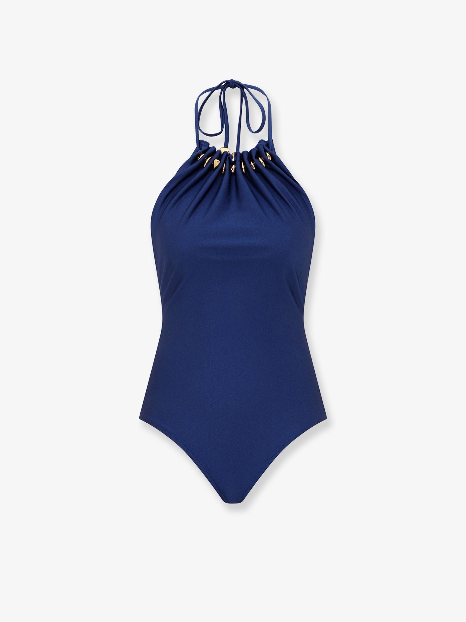 Zimmermann Women Aster One-Piece Swimsuit In Shiny Nylon With Bead Detail ZIMMERMANN