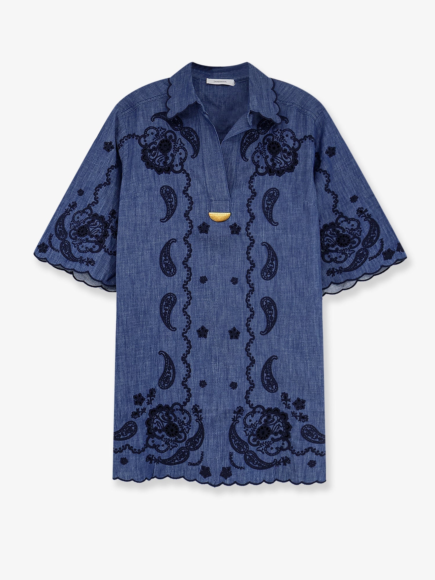Zimmermann Women Aster Denim Mini Dress ZIMMERMANN