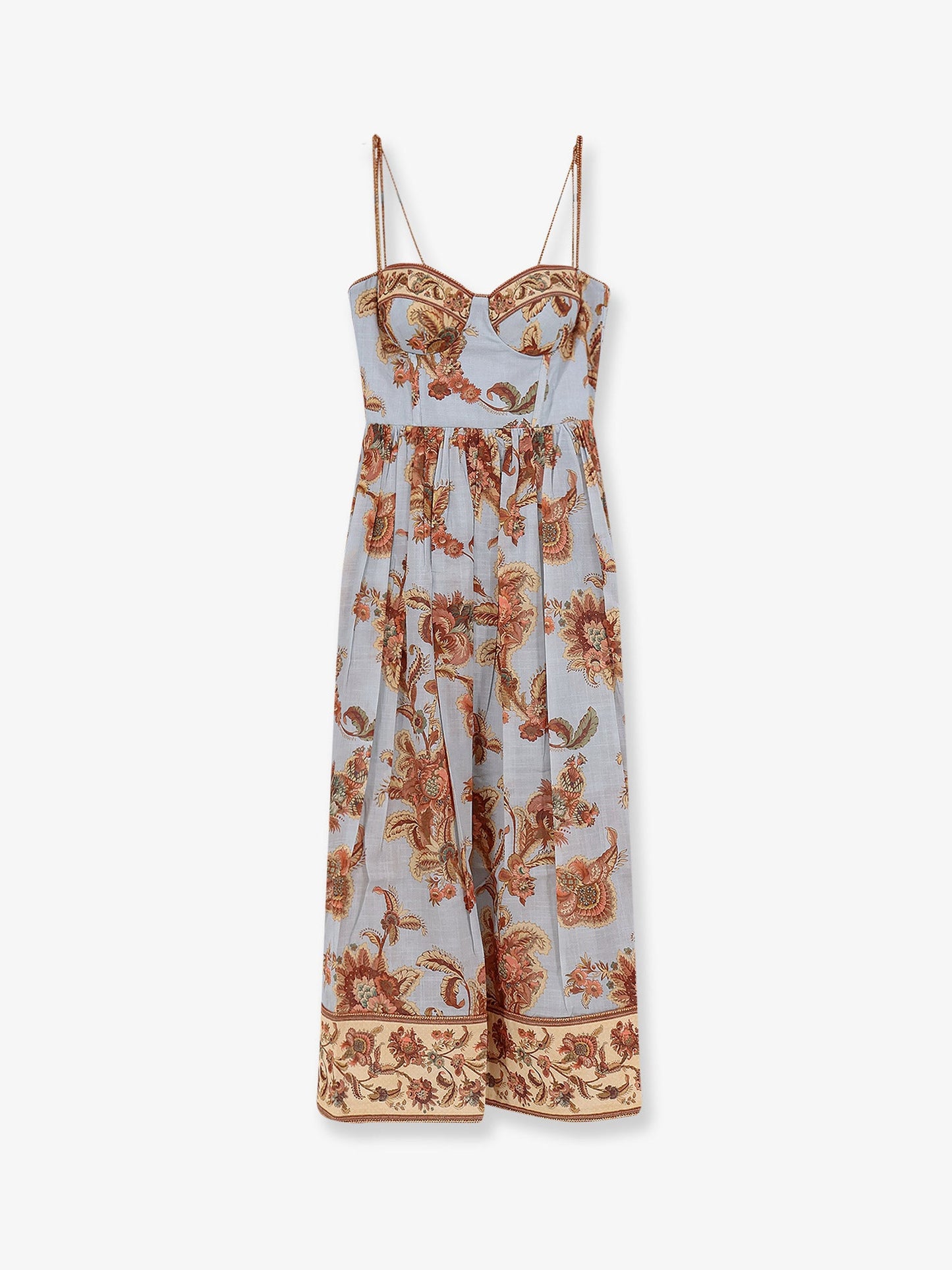 Zimmermann Women Aster Corset Cototn Midi Dress ZIMMERMANN