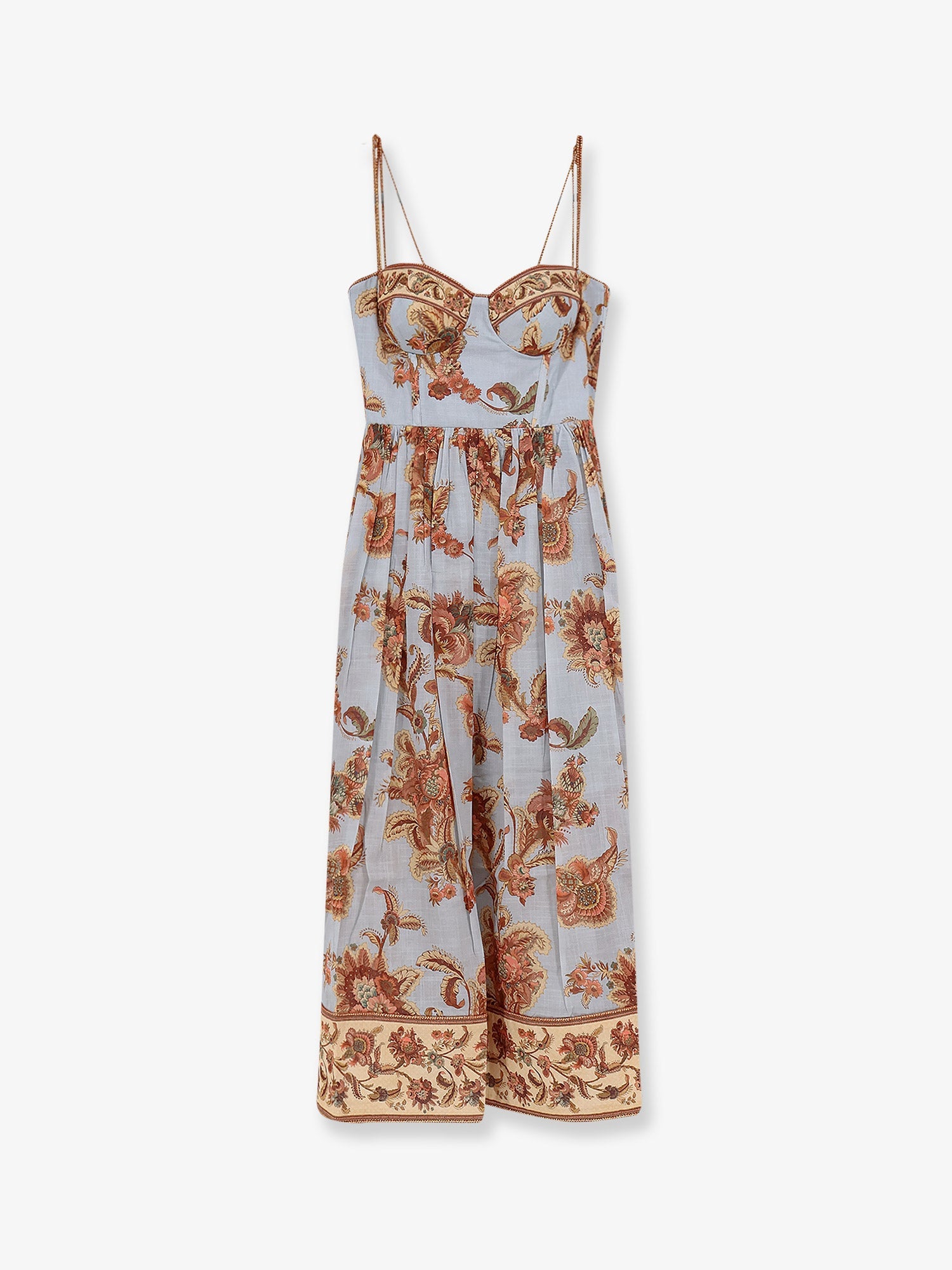 Zimmermann Women Aster Corset Cototn Midi Dress ZIMMERMANN