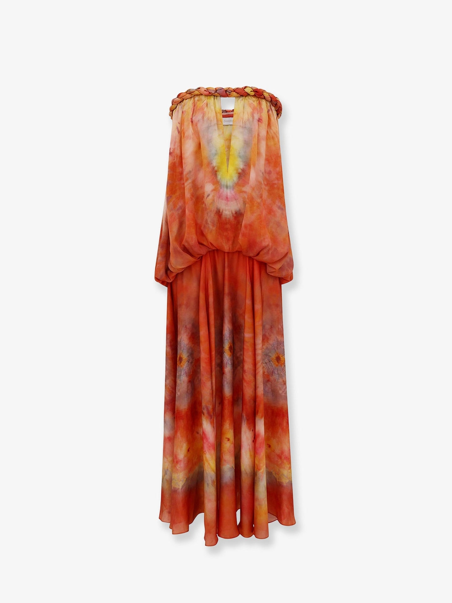 Zimmermann Women Luna Twist Bandeau Gown Silk Dress ZIMMERMANN