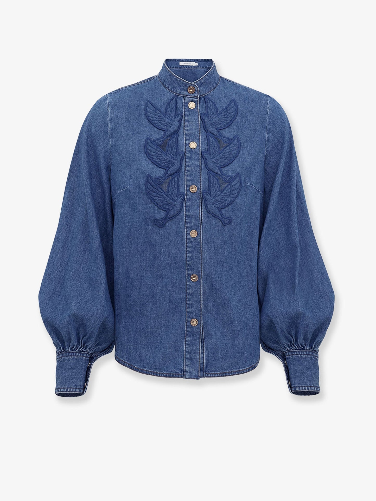 Zimmermann Women Denim Shirt With Cut-Out Embroidery ZIMMERMANN