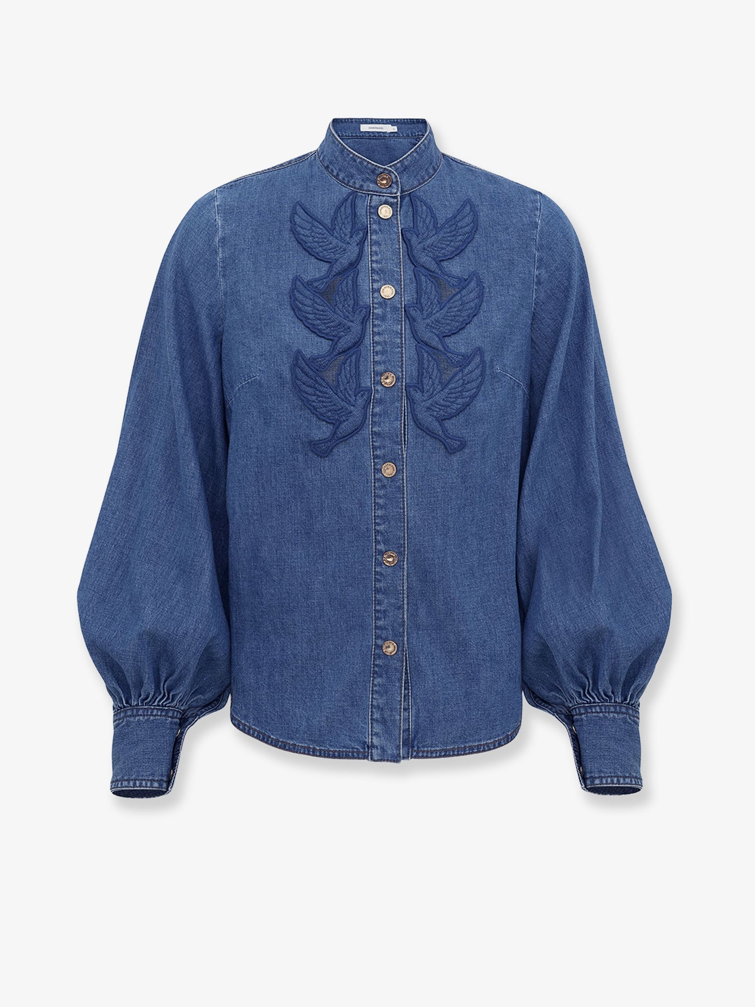Zimmermann Women Denim Shirt With Cut-Out Embroidery ZIMMERMANN