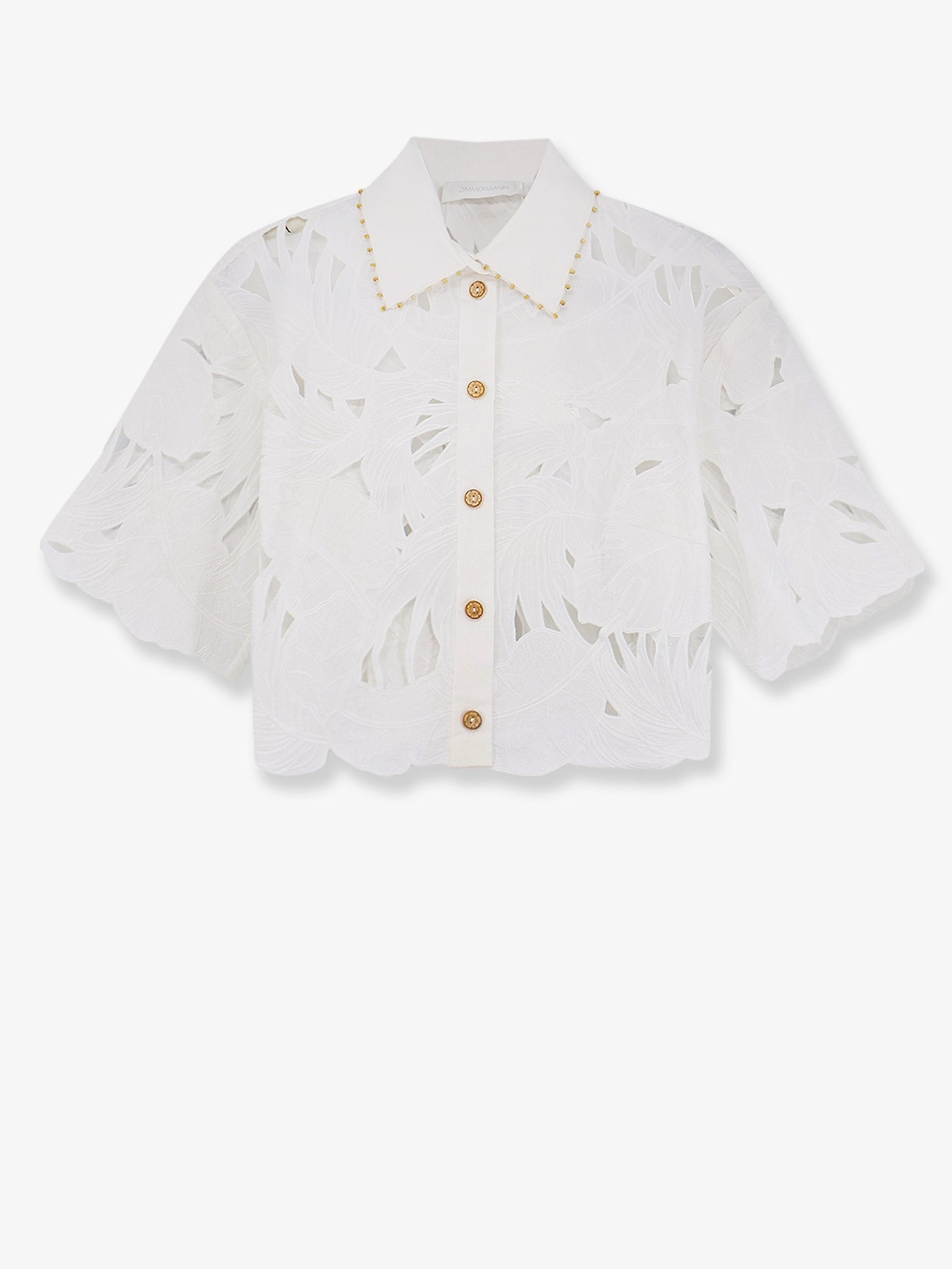 Zimmermann Women Mahon Cotton Shirt With All-Over Embroidery ZIMMERMANN