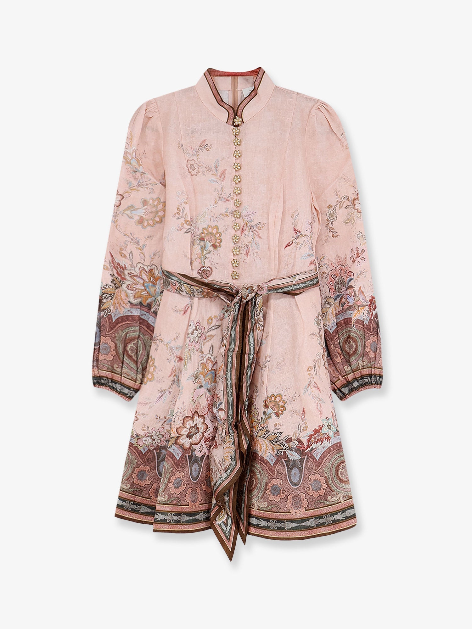 Zimmermann Women Alchemy Linen Dress With Floral Print ZIMMERMANN