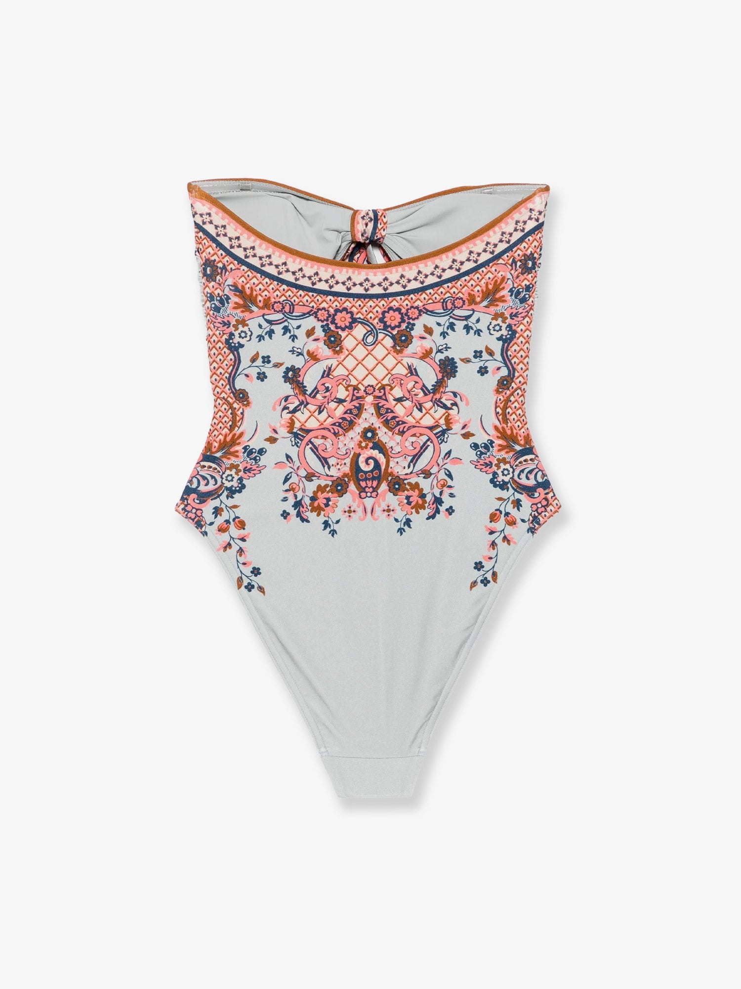 Zimmermann Women Aster One-Piece Shiny Nylon Swimsuit With Paisley Print ZIMMERMANN
