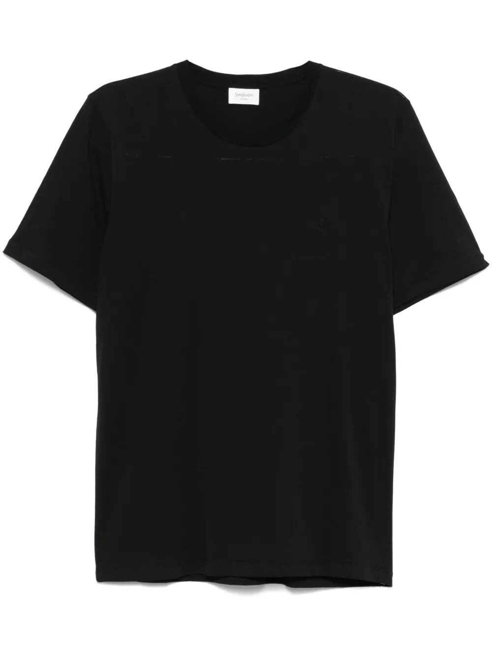 Saint Laurent Men Cassandre Embroidery Cotton T-Shirt SAINT LAURENT
