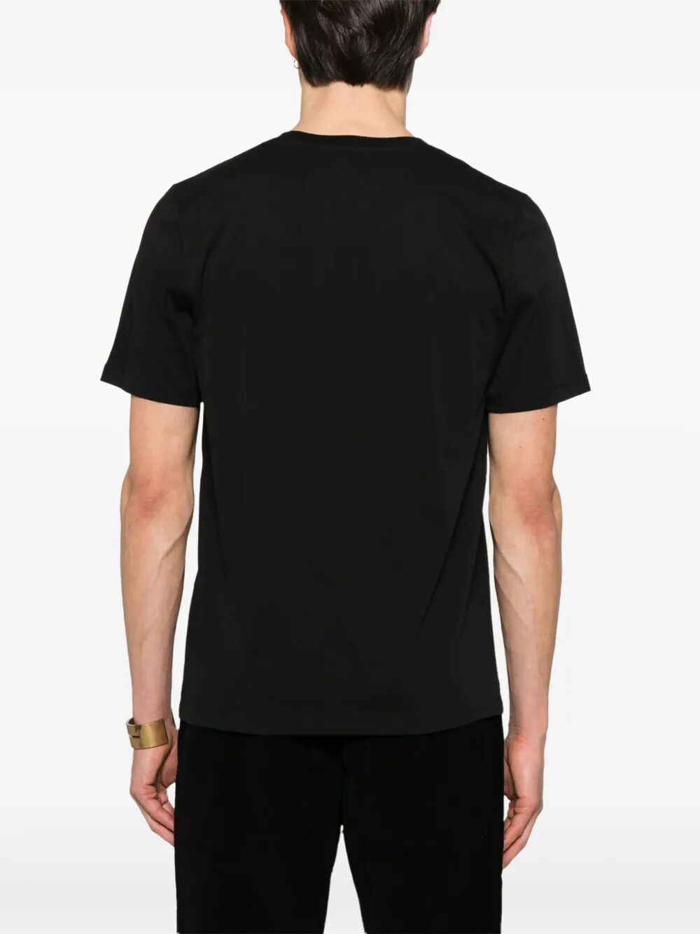 Saint Laurent Men Cassandre Embroidery Cotton T-Shirt SAINT LAURENT