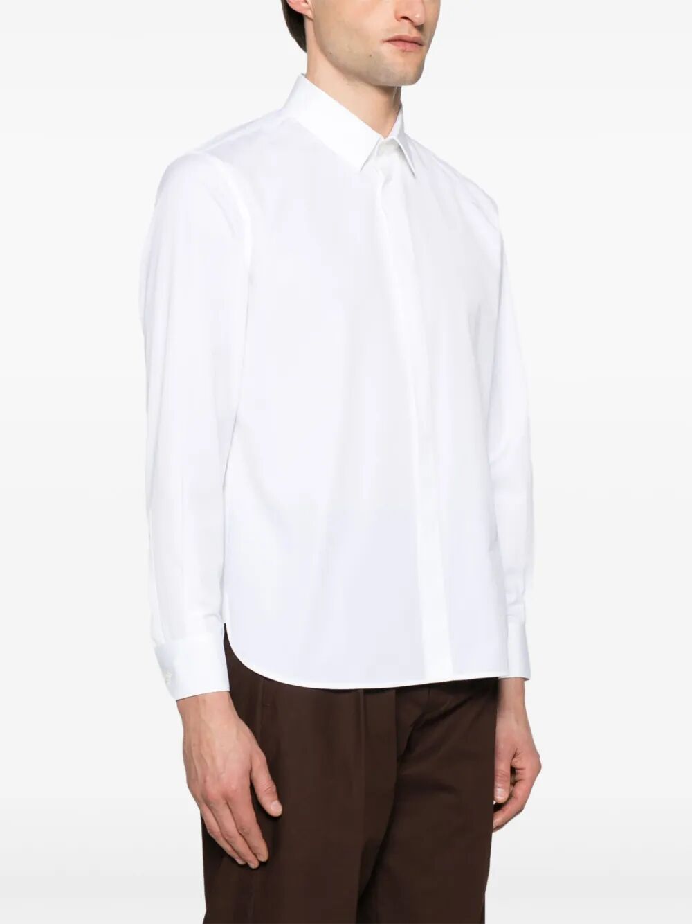 Saint Laurent Men Cotton Poplin Slim Fit Shirt SAINT LAURENT