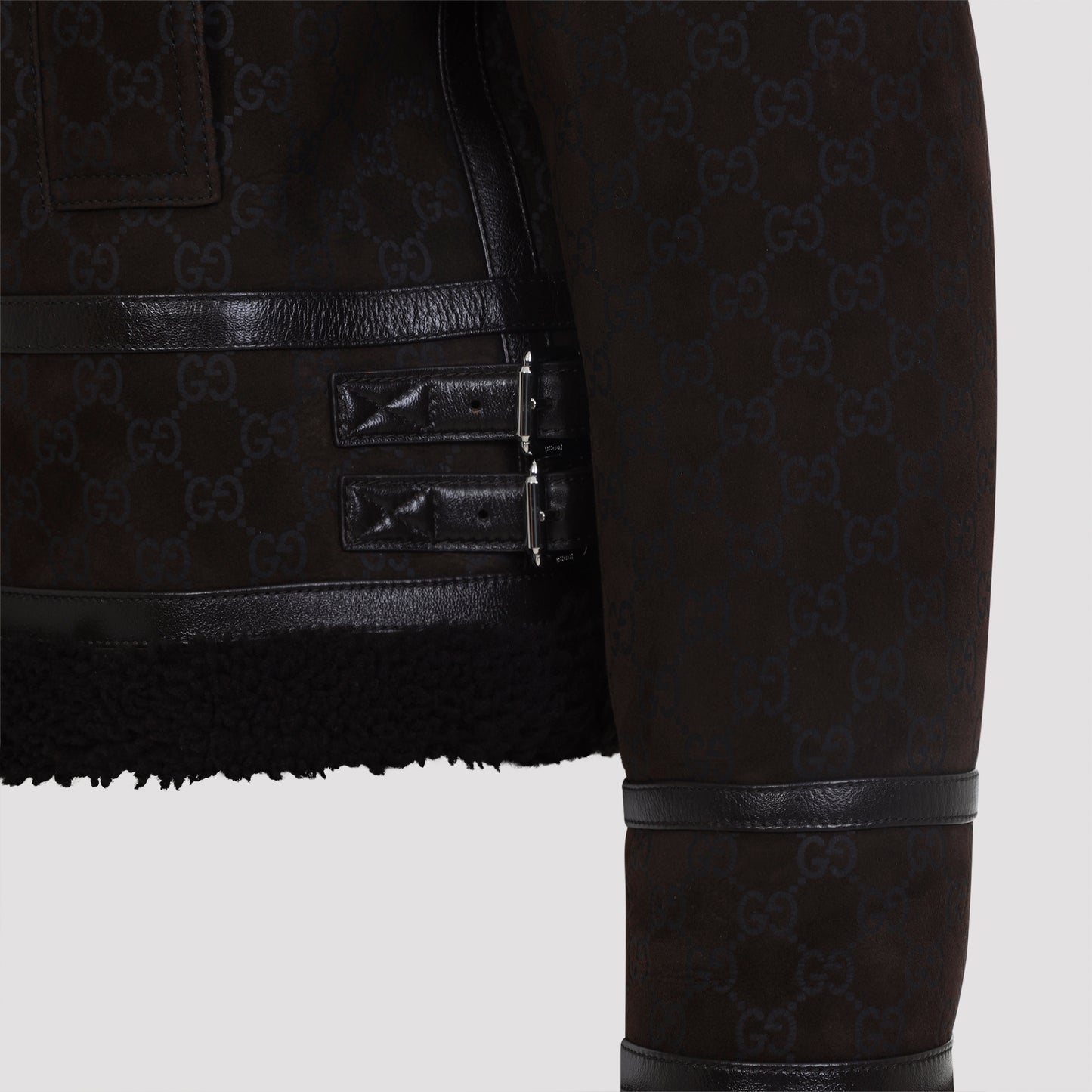 Guggi Gg Shearling Jacket Women GUCCI