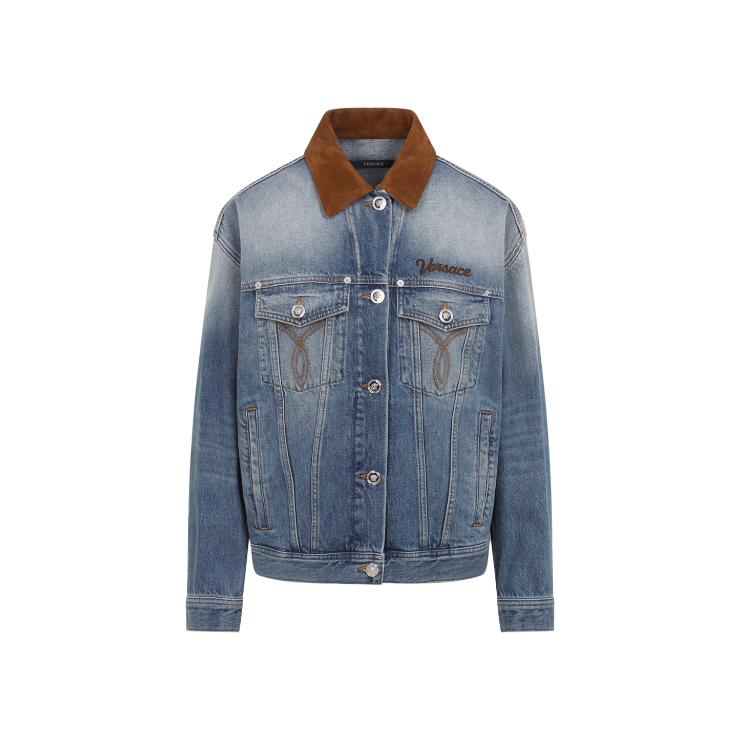 Versace Denim Stone Wash Blouson Women VERSACE