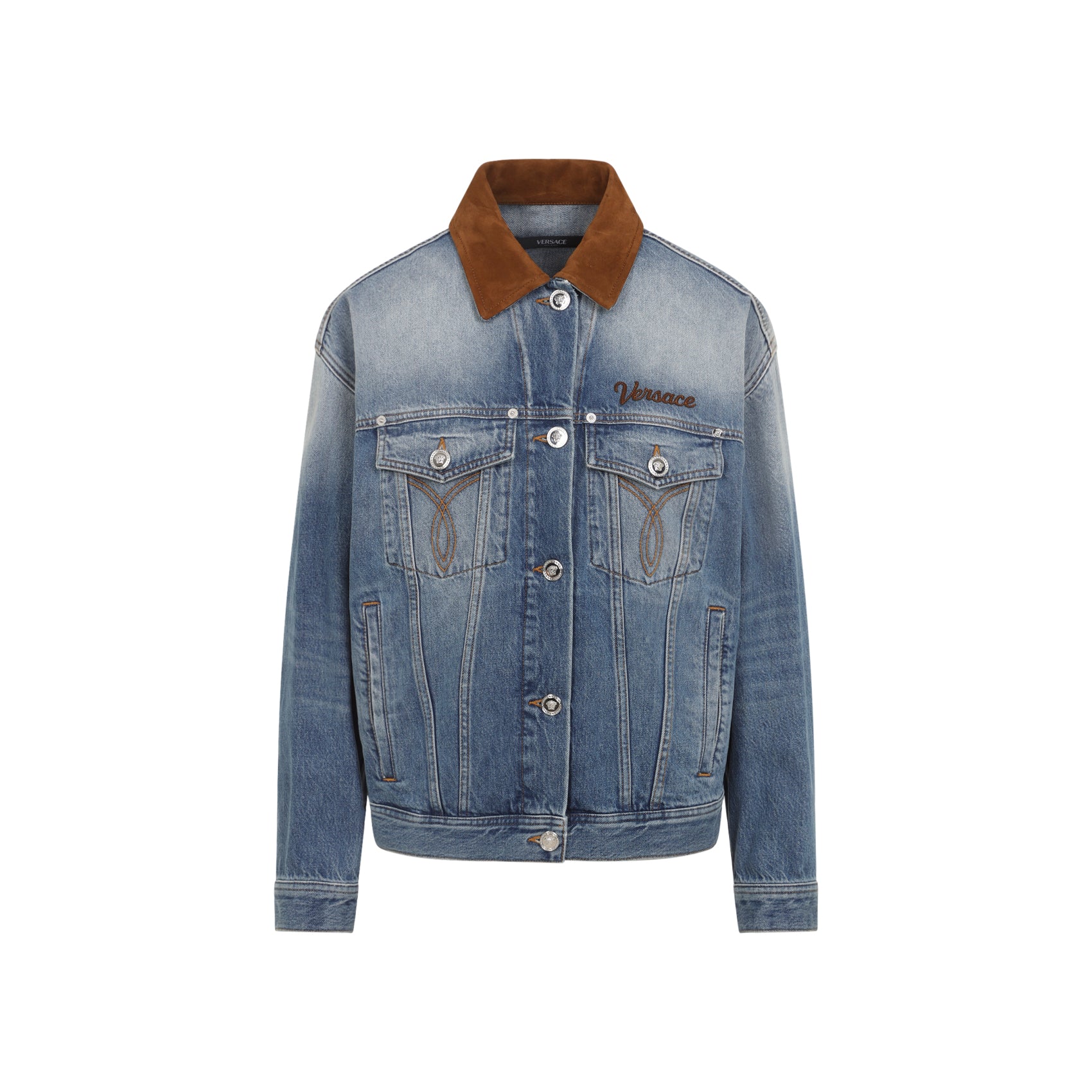 Versace Denim Stone Wash Blouson Women VERSACE