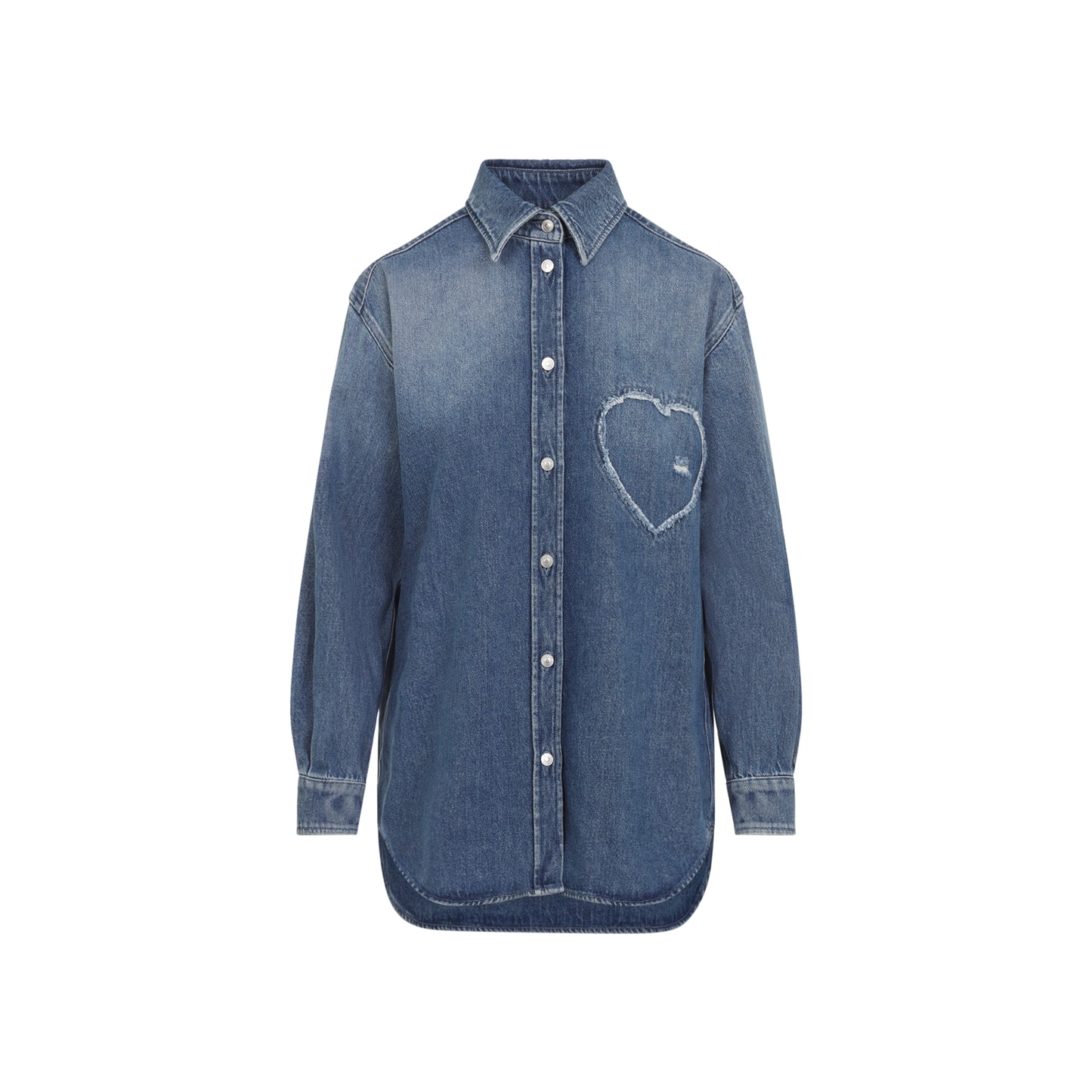 Moschino Heart Denim Shirt Women MOSCHINO