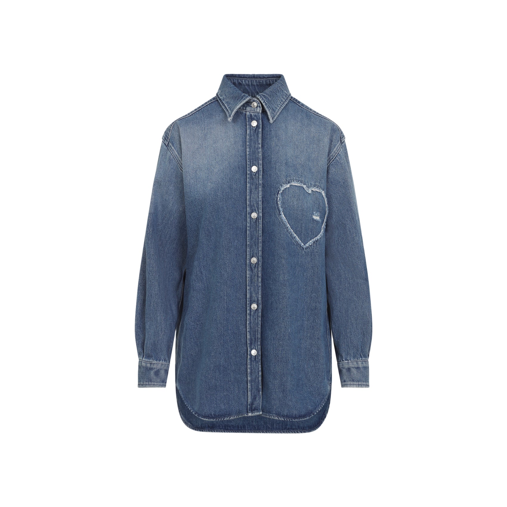 Moschino Heart Denim Shirt Women MOSCHINO
