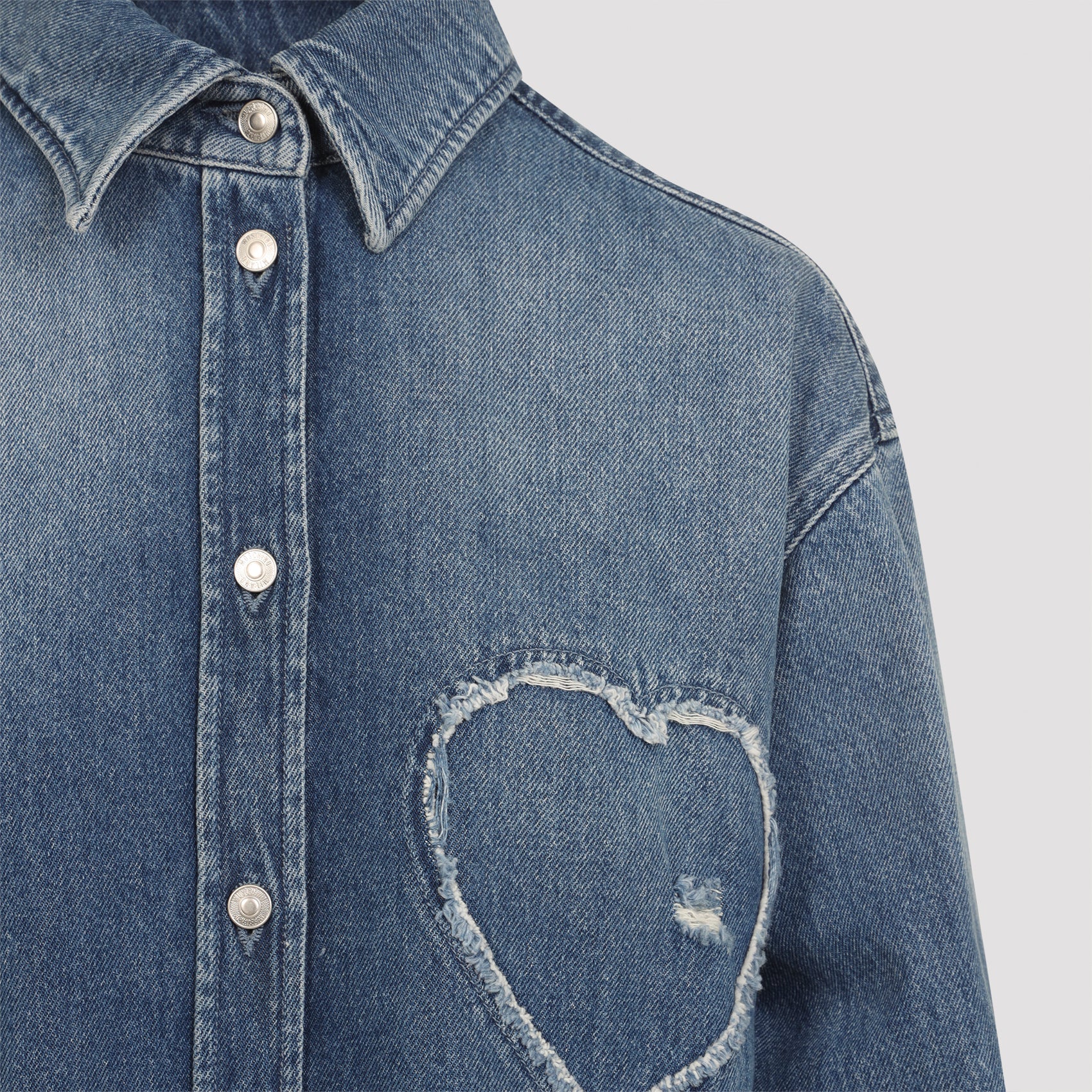 Moschino Heart Denim Shirt Women MOSCHINO