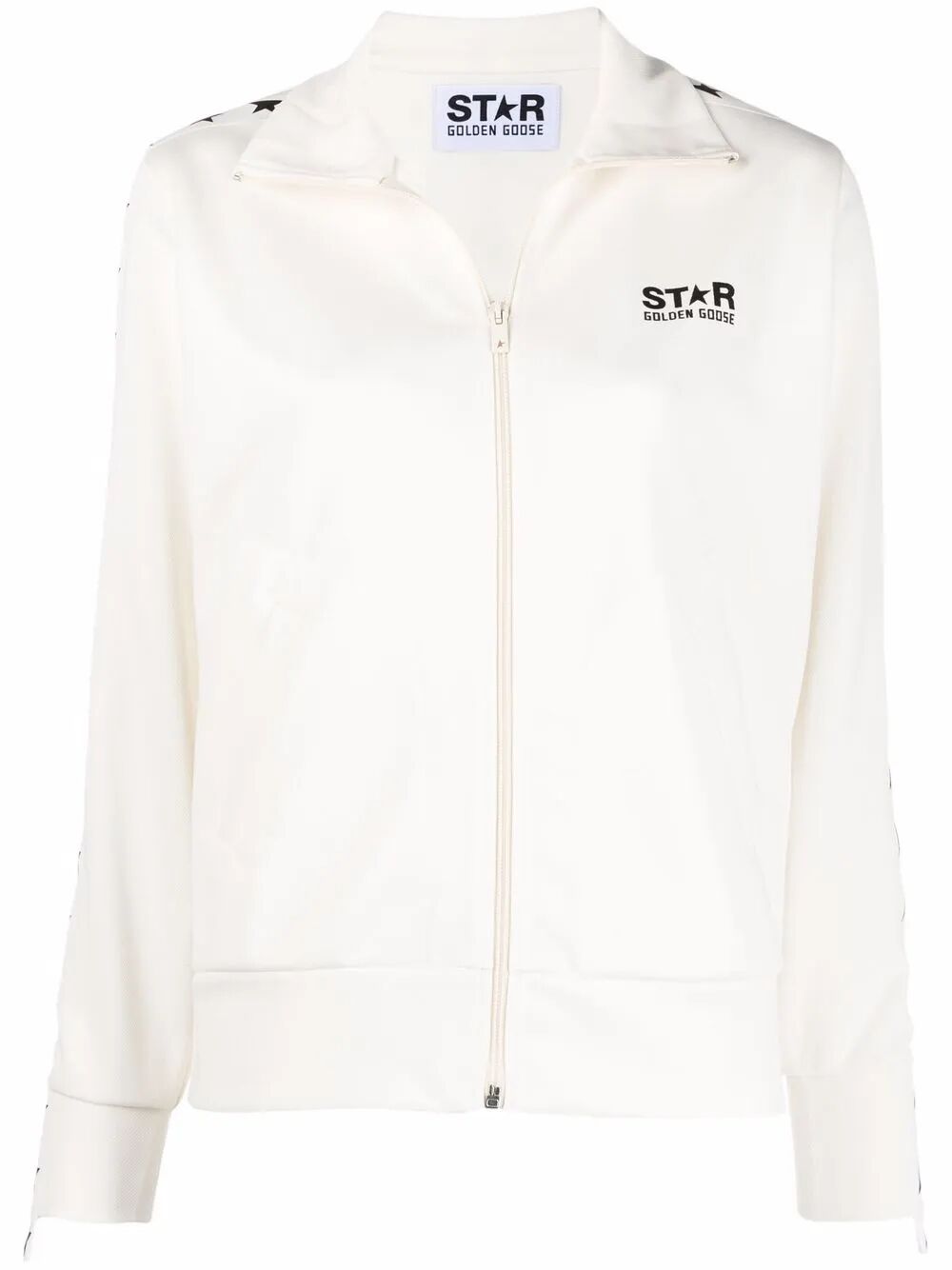 Golden Goose Women Zipped Sweatshirt With Grosgrain Strip And Stars GOLDEN GOOSE