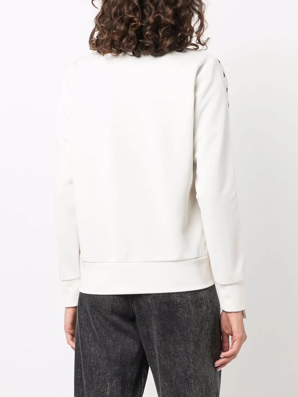 Golden Goose Women Zipped Sweatshirt With Grosgrain Strip And Stars GOLDEN GOOSE