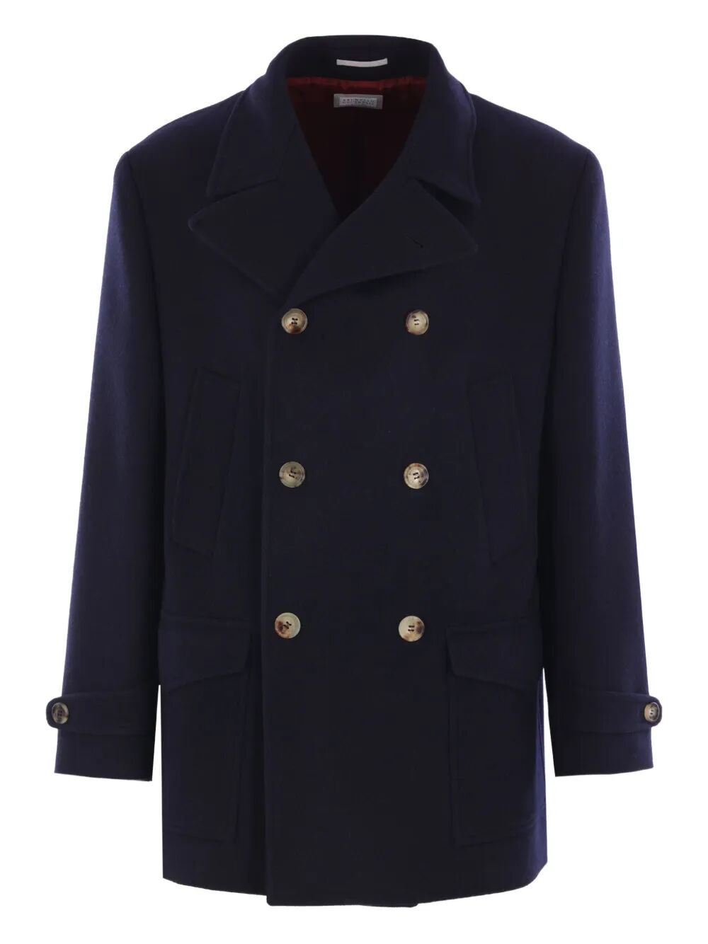 Brunello Cucinelli Men Double-Breasted Wool Coat BRUNELLO CUCINELLI