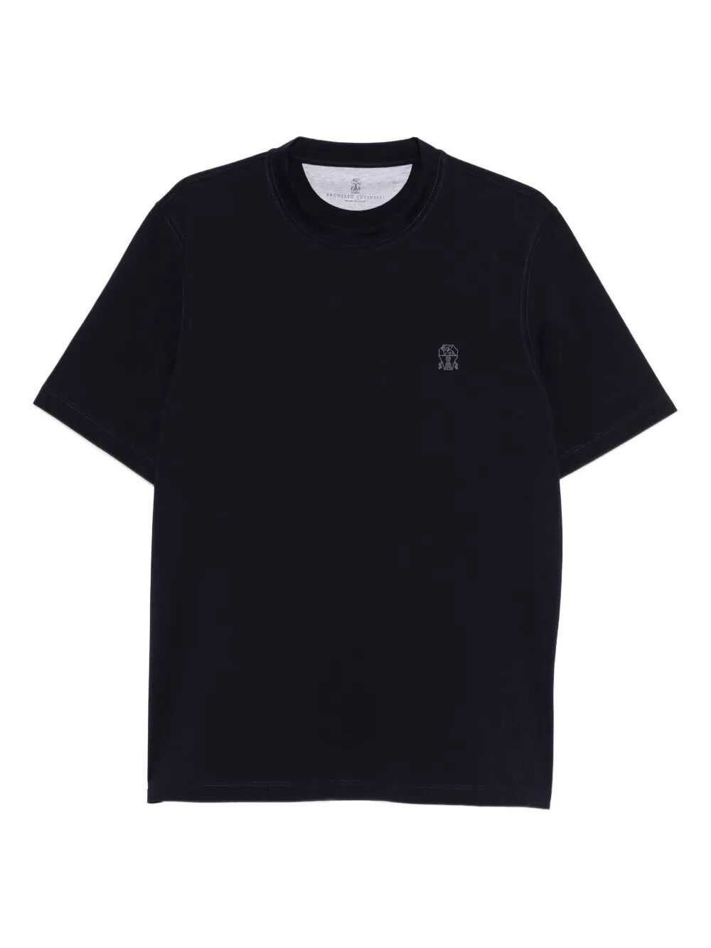 Brunello Cucinelli Men Cotton Jersey Crew Neck T-Shirt With Logo BRUNELLO CUCINELLI