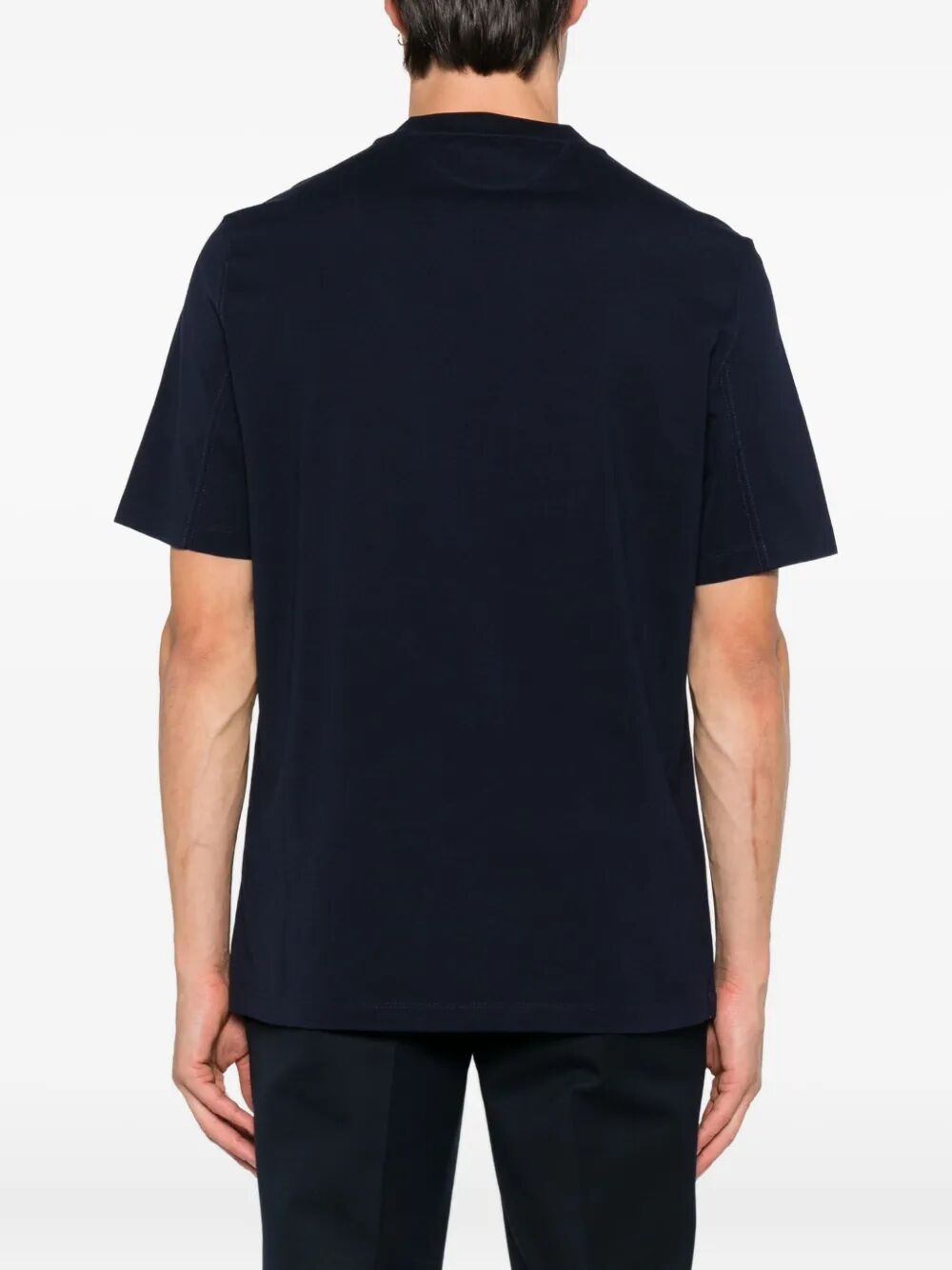 Brunello Cucinelli Men Cotton Jersey Crew Neck T-Shirt With Logo BRUNELLO CUCINELLI
