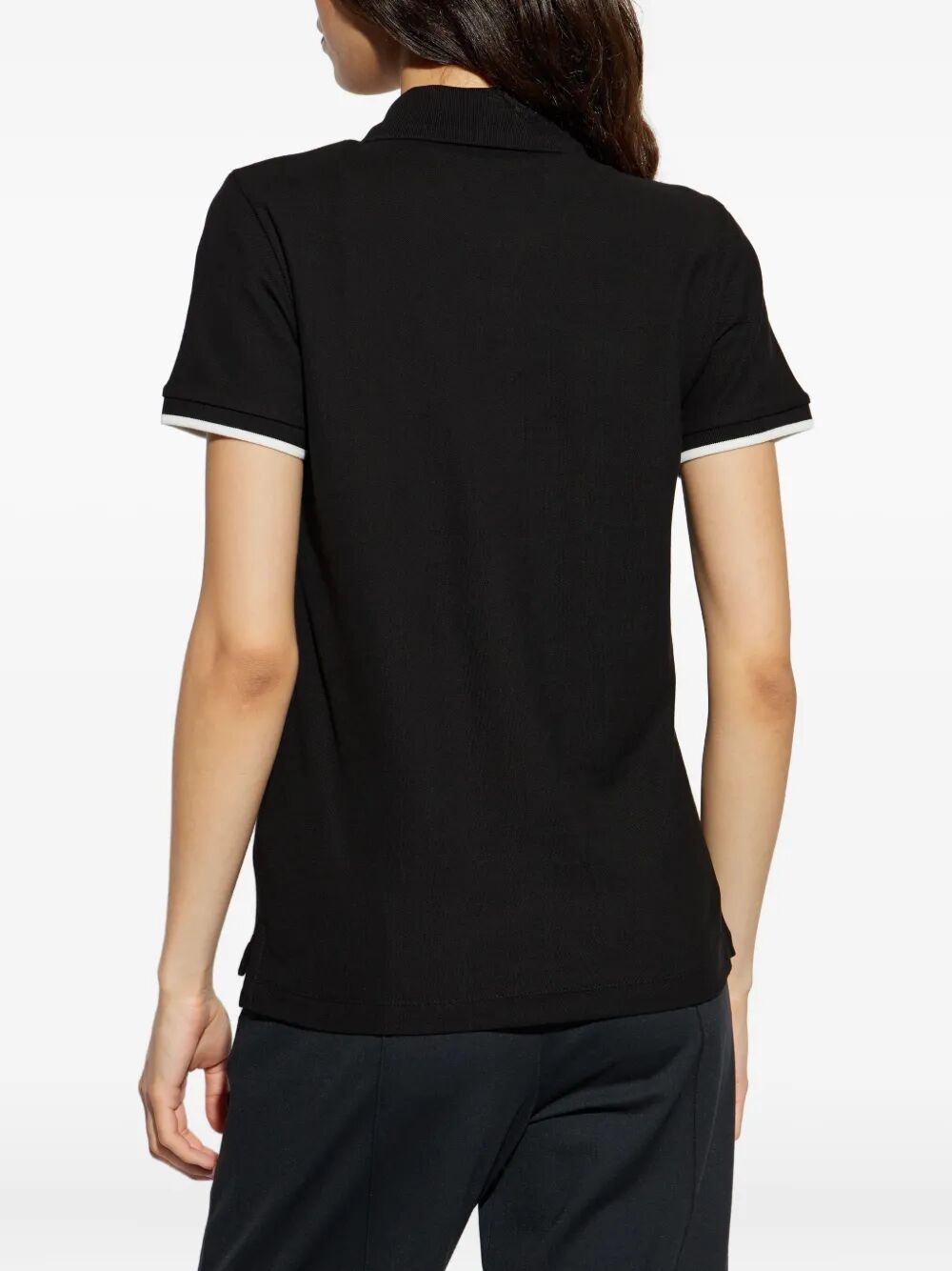 Moncler Women Logo Patch Cotton Piqué Polo Shirt MONCLER