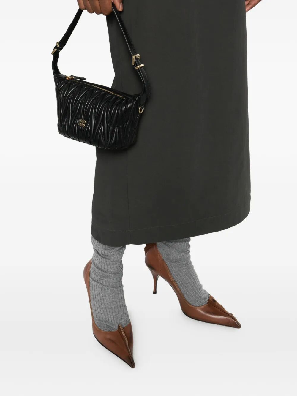 Miu Miu Women Matelassé Nappa Leather Pouch MIU MIU