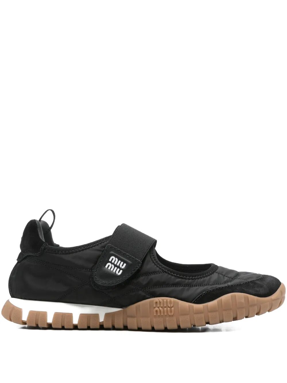 Miu Miu Women Tyre Technical Fabric And Suede Ballerinas MIU MIU