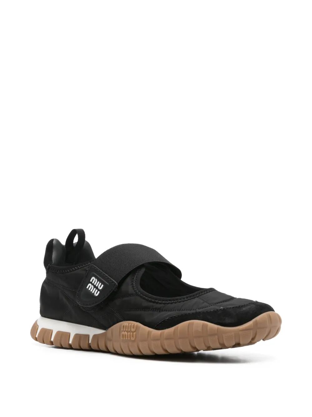 Miu Miu Women Tyre Technical Fabric And Suede Ballerinas MIU MIU