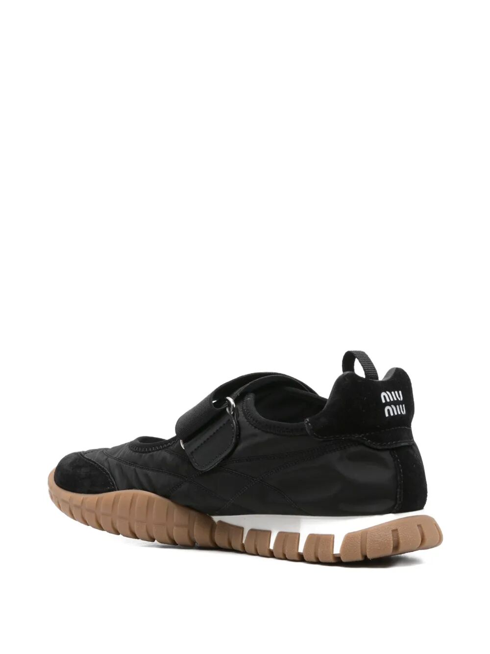 Miu Miu Women Tyre Technical Fabric And Suede Ballerinas MIU MIU