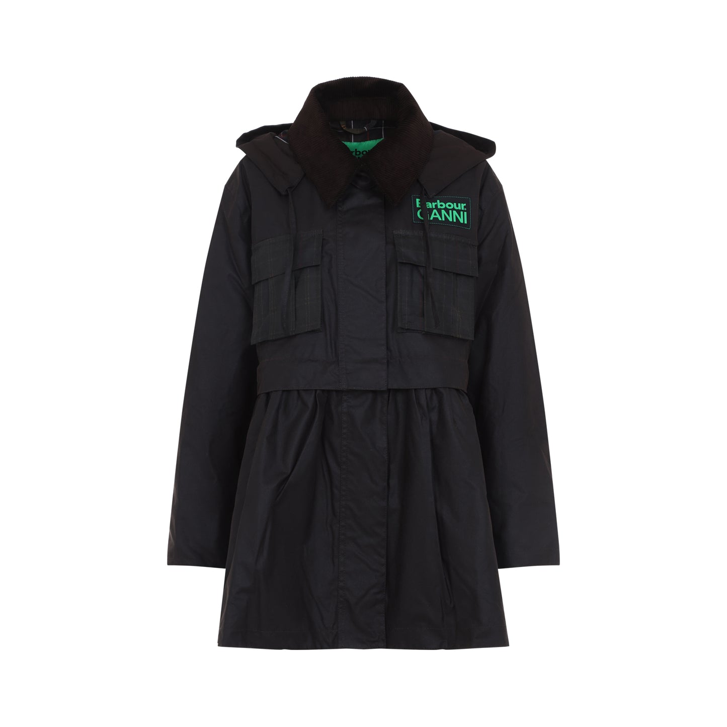 Barbour X Ganni Peplum Wax Jacket Women BARBOUR X GANNI