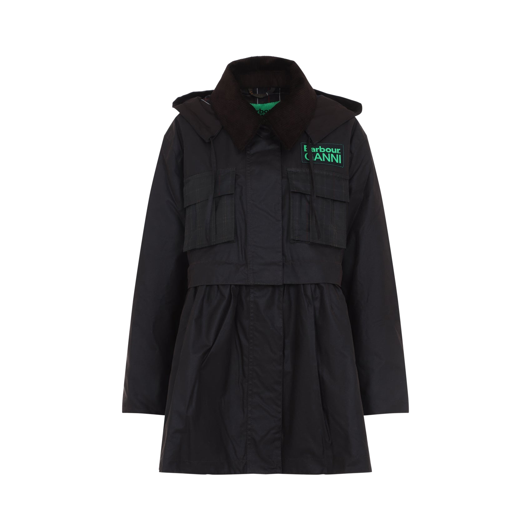 Barbour X Ganni Peplum Wax Jacket Women BARBOUR X GANNI