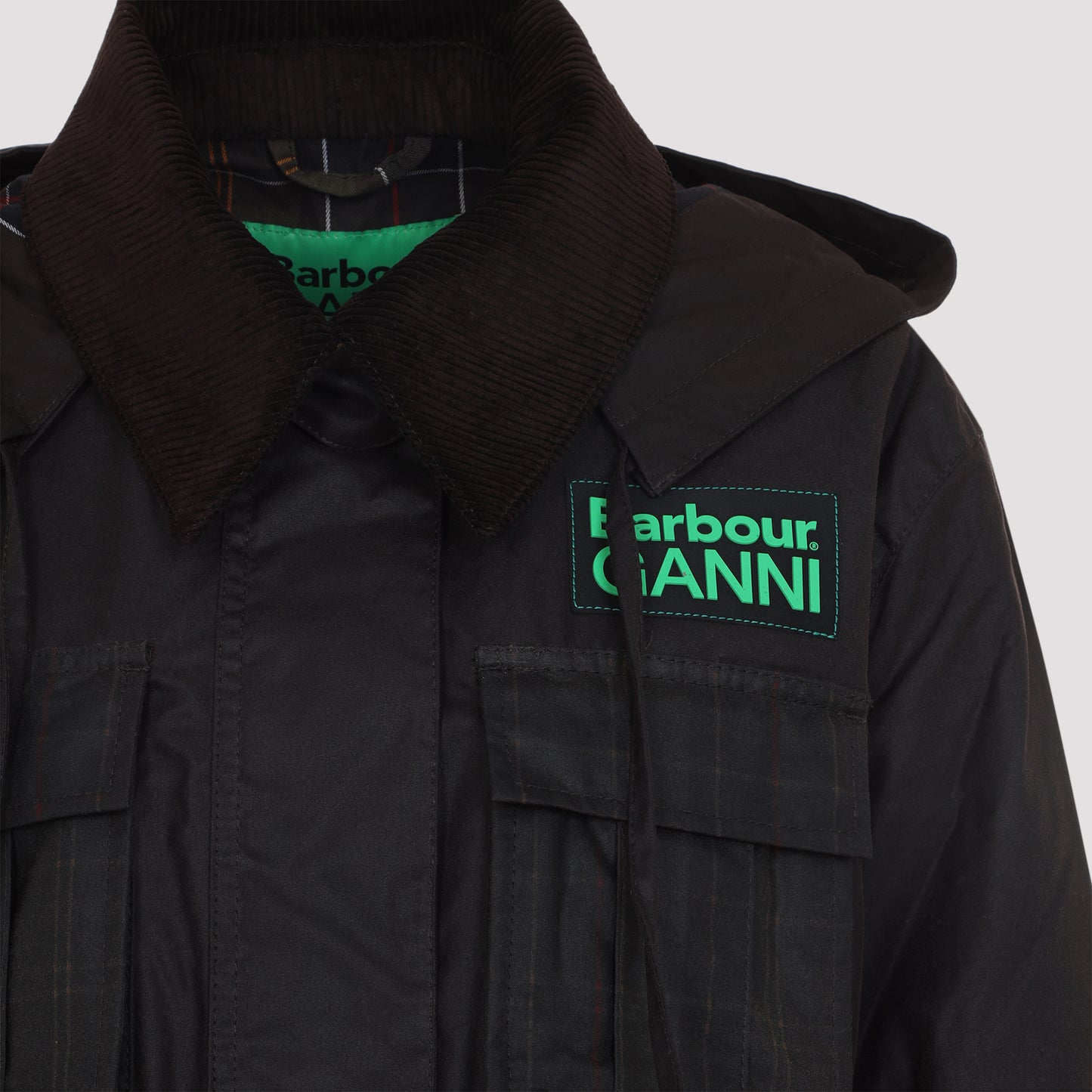 Barbour X Ganni Peplum Wax Jacket Women BARBOUR X GANNI