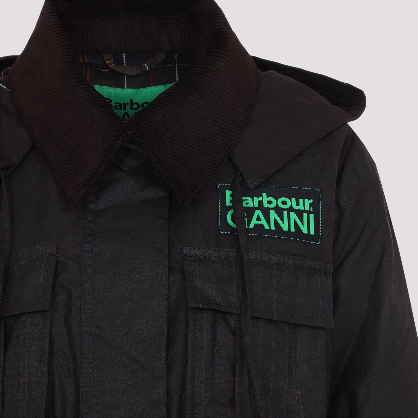 Barbour X Ganni Peplum Wax Jacket Women BARBOUR X GANNI