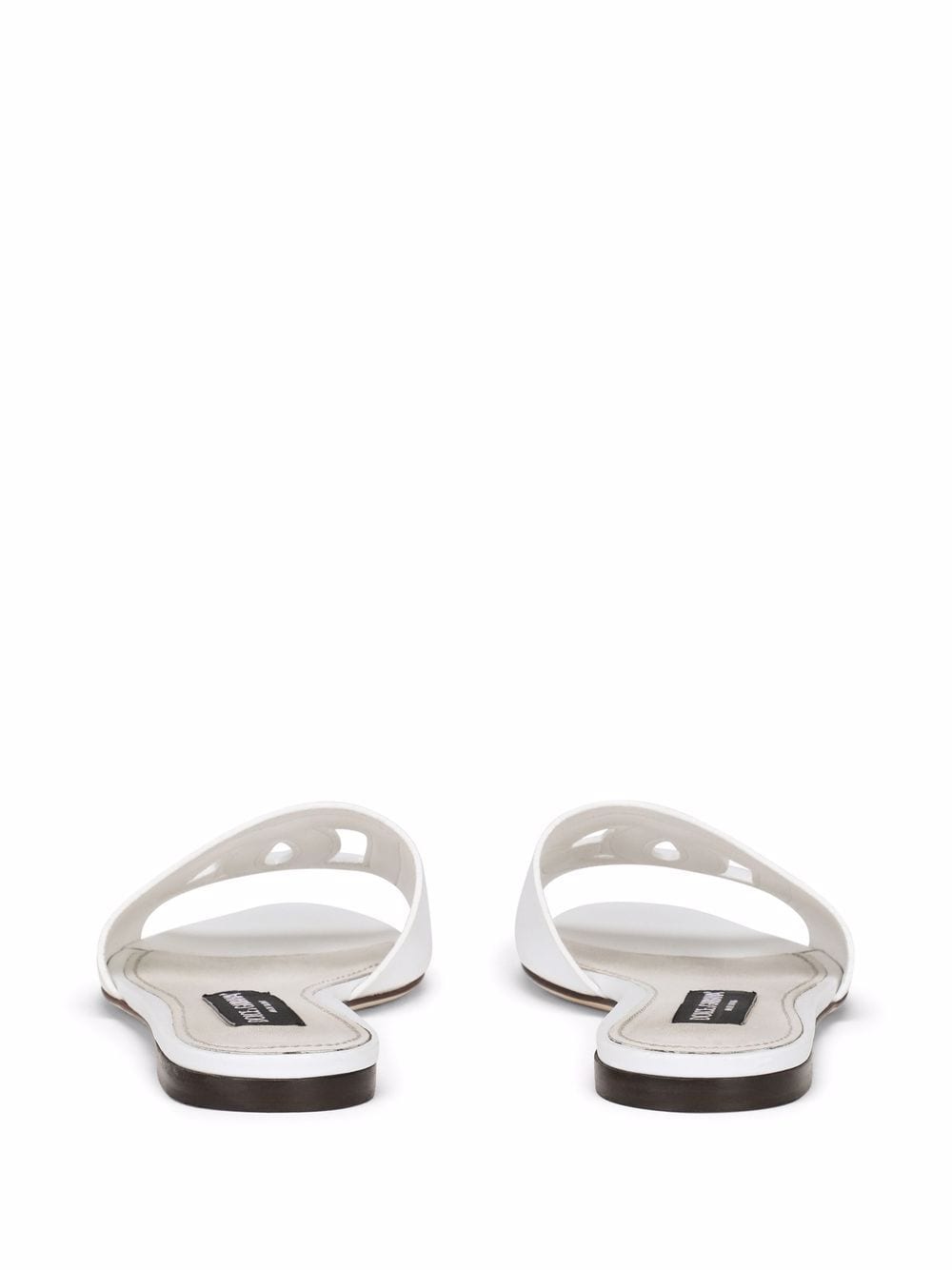 Dolce & Gabbana Women Dg Millennials Logo Leather Flat Slides DOLCE & GABBANA