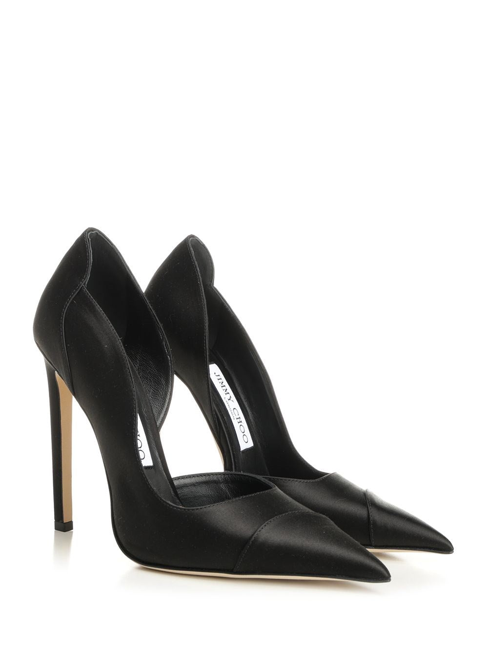 Jimmy Choo Women Brigitte Décolleté In Black Satin JIMMY CHOO