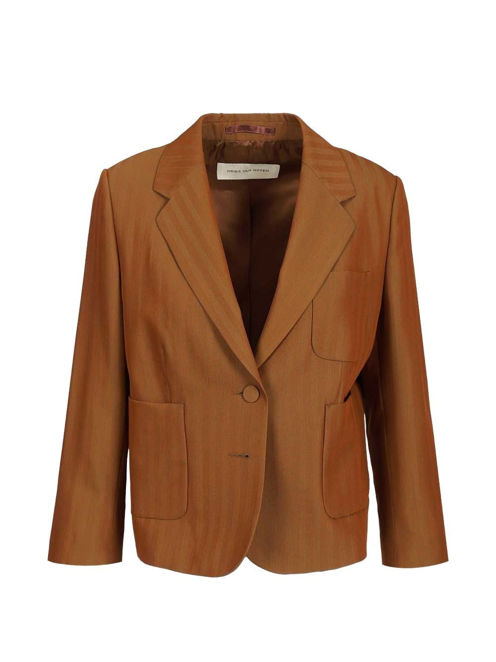 Dries Van Noten Women Short Striped Wool Twill Blazer DRIES VAN NOTEN