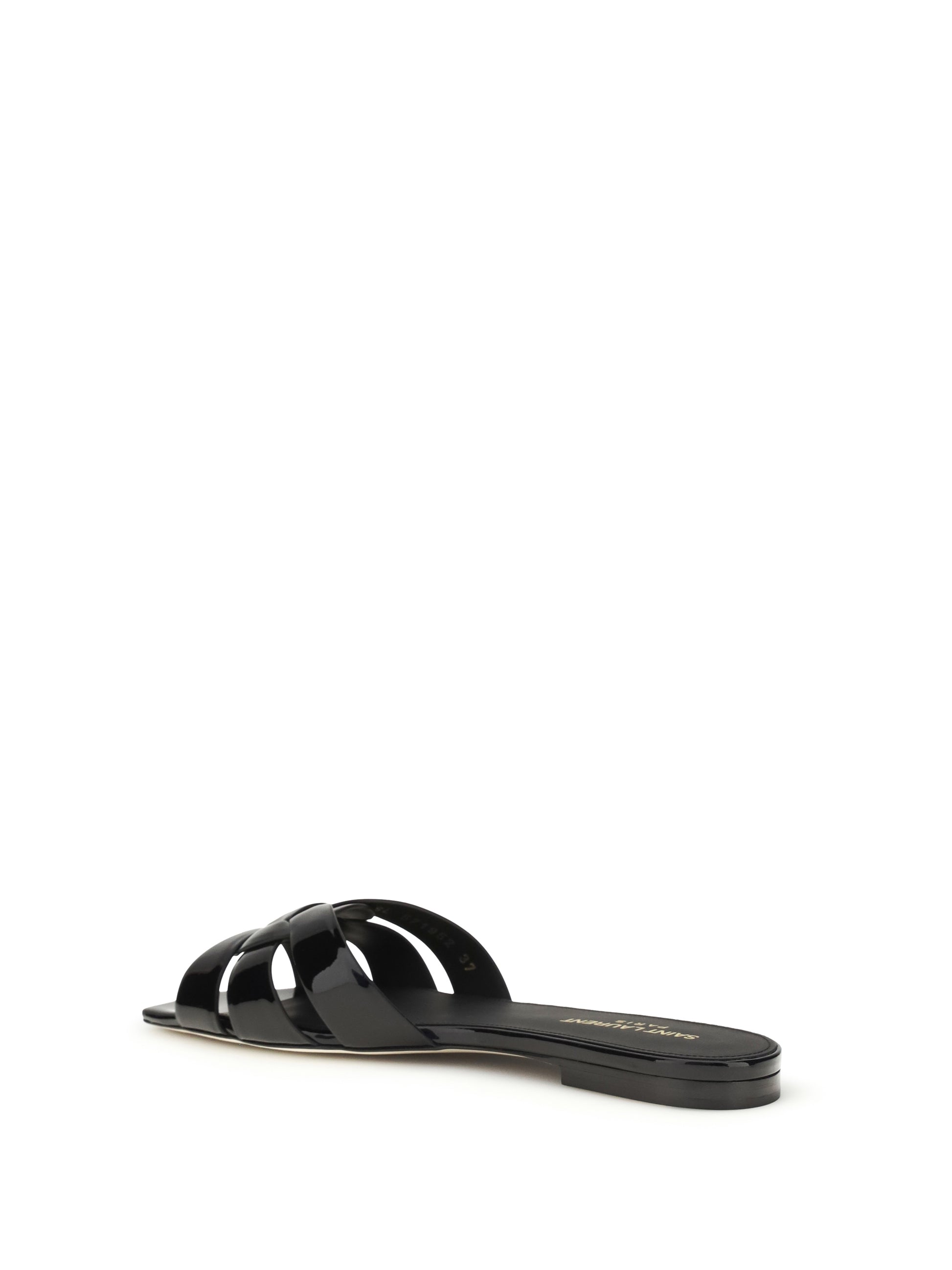 Saint Laurent Women Tribute Patent Leather Sandals SAINT LAURENT
