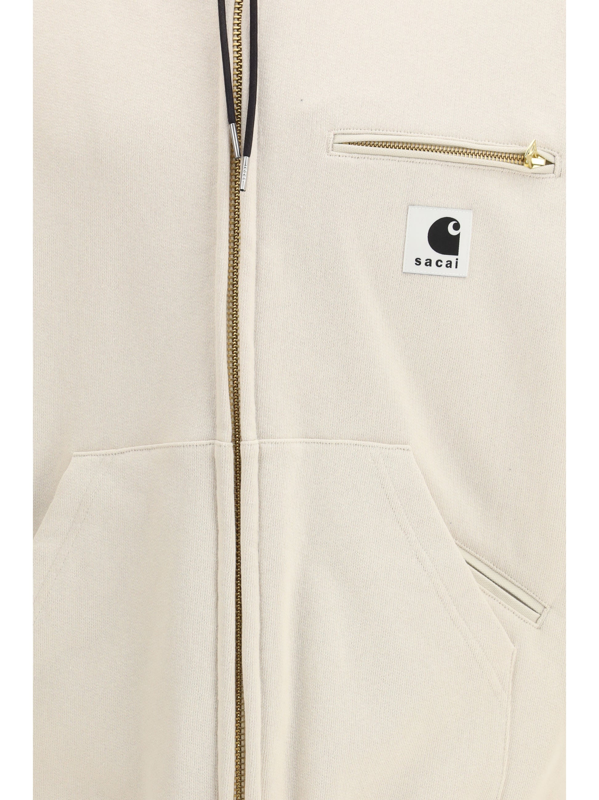 Sacai Men Cotton Jersey Hoodie By Sacai + Carhartt Wip SACAI