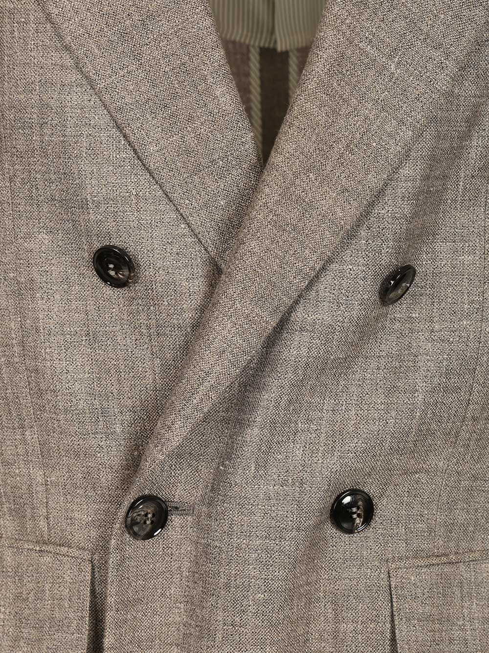 Giorgio Armani Men Double-Breasted Linen Blend Blazer GIORGIO ARMANI