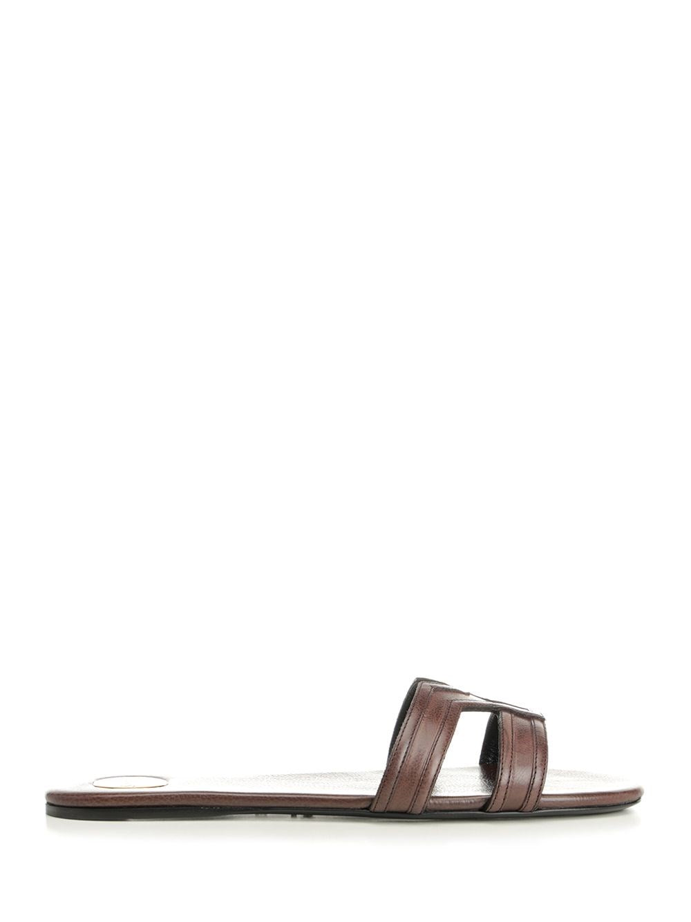 Saint Laurent Women Mabrouka Leather Sandals SAINT LAURENT