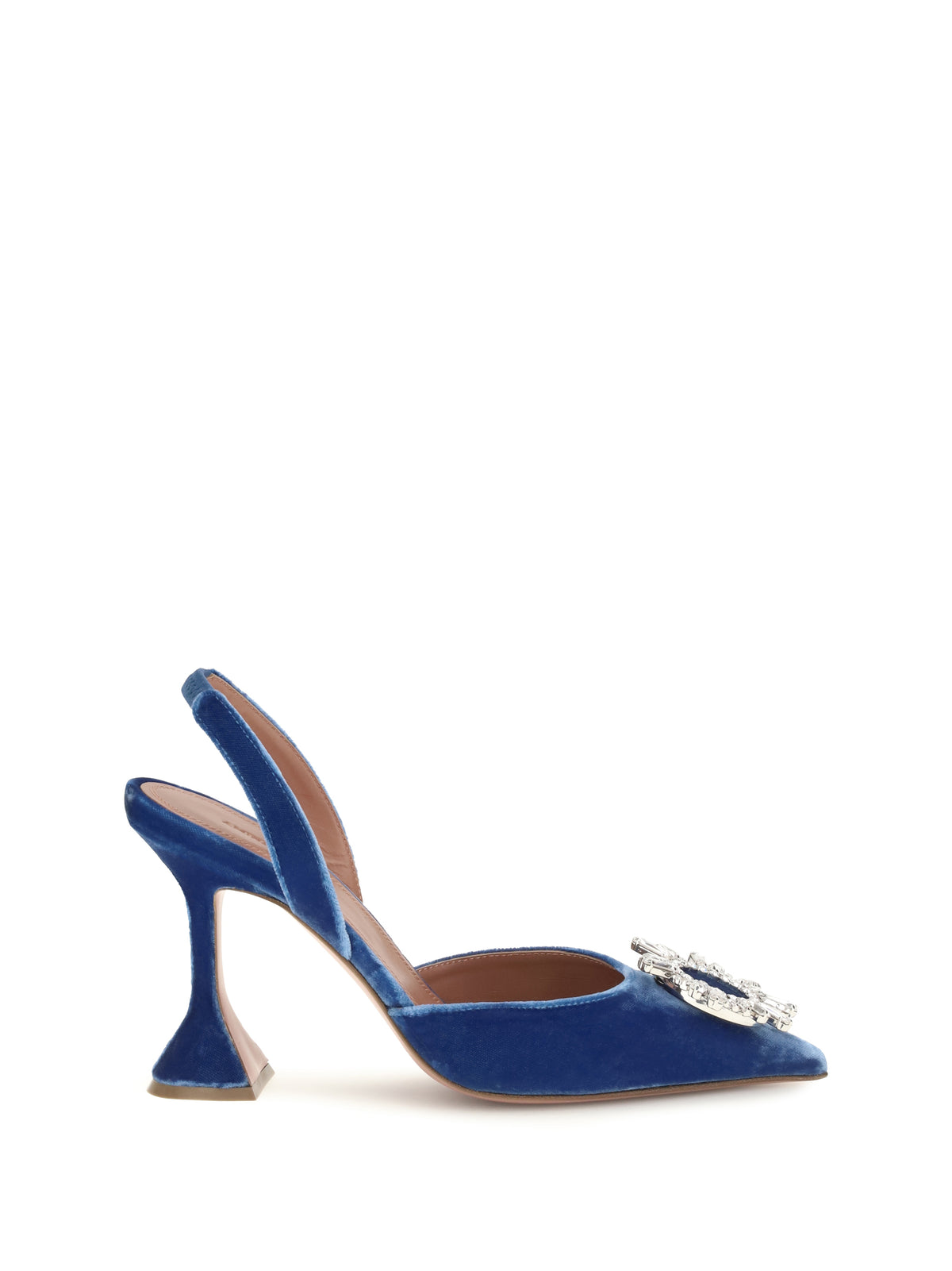 Amina Muaddi Women Begum Velvet Slingback Sandals AMINA MUADDI