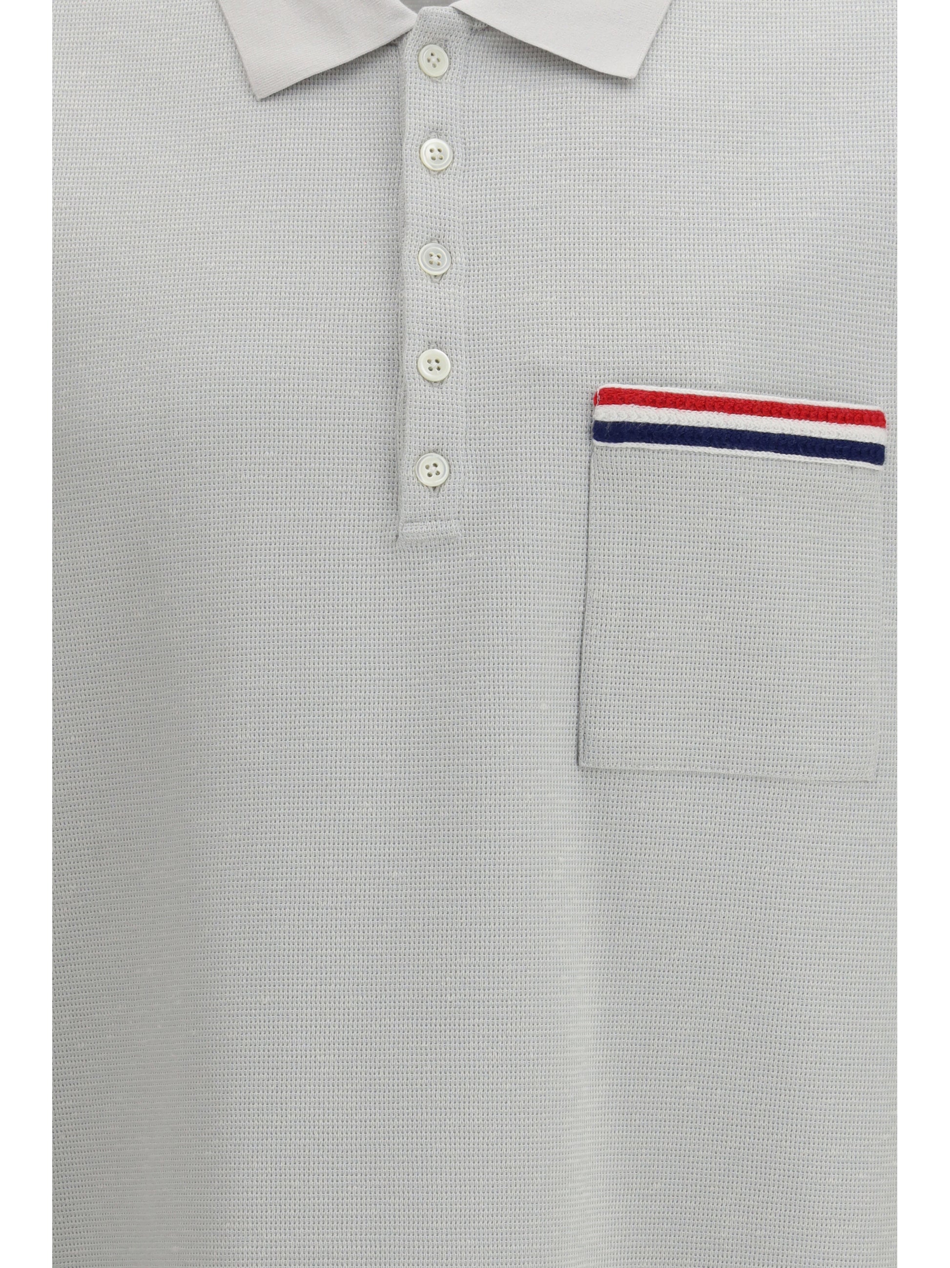 Thom Browne Men Short-Sleeve Polo With Chest Pocket THOM BROWNE