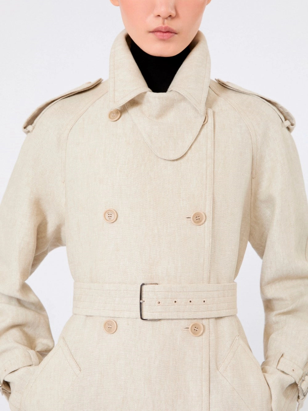 Max Mara Women Linen Trench MAX MARA