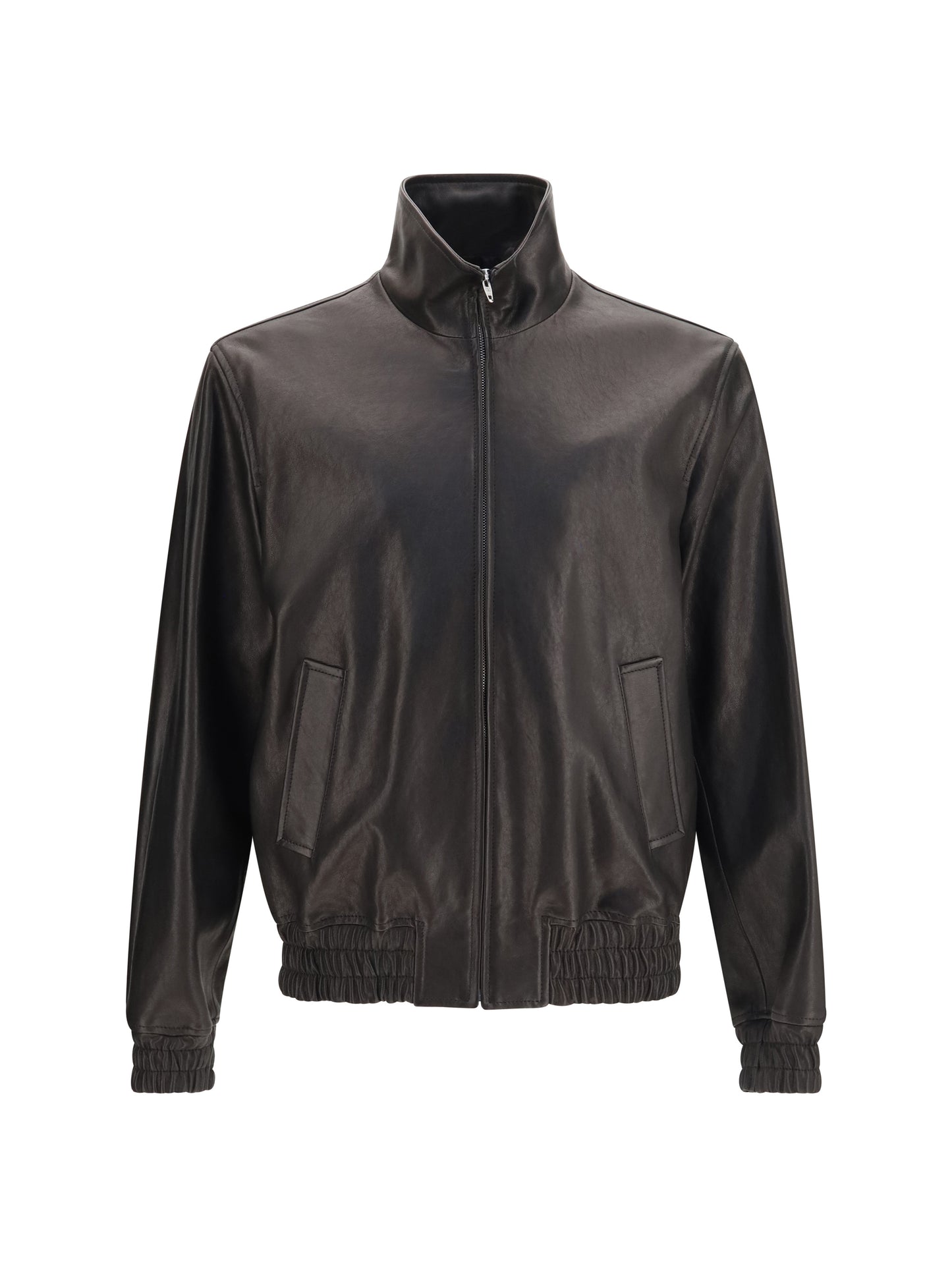 Valentino Men Leather Zip Jacket VALENTINO