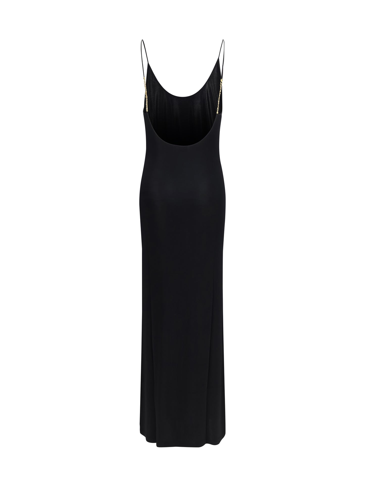 Saint Laurent Women Backless Knit Dress With Cassandre Chain SAINT LAURENT