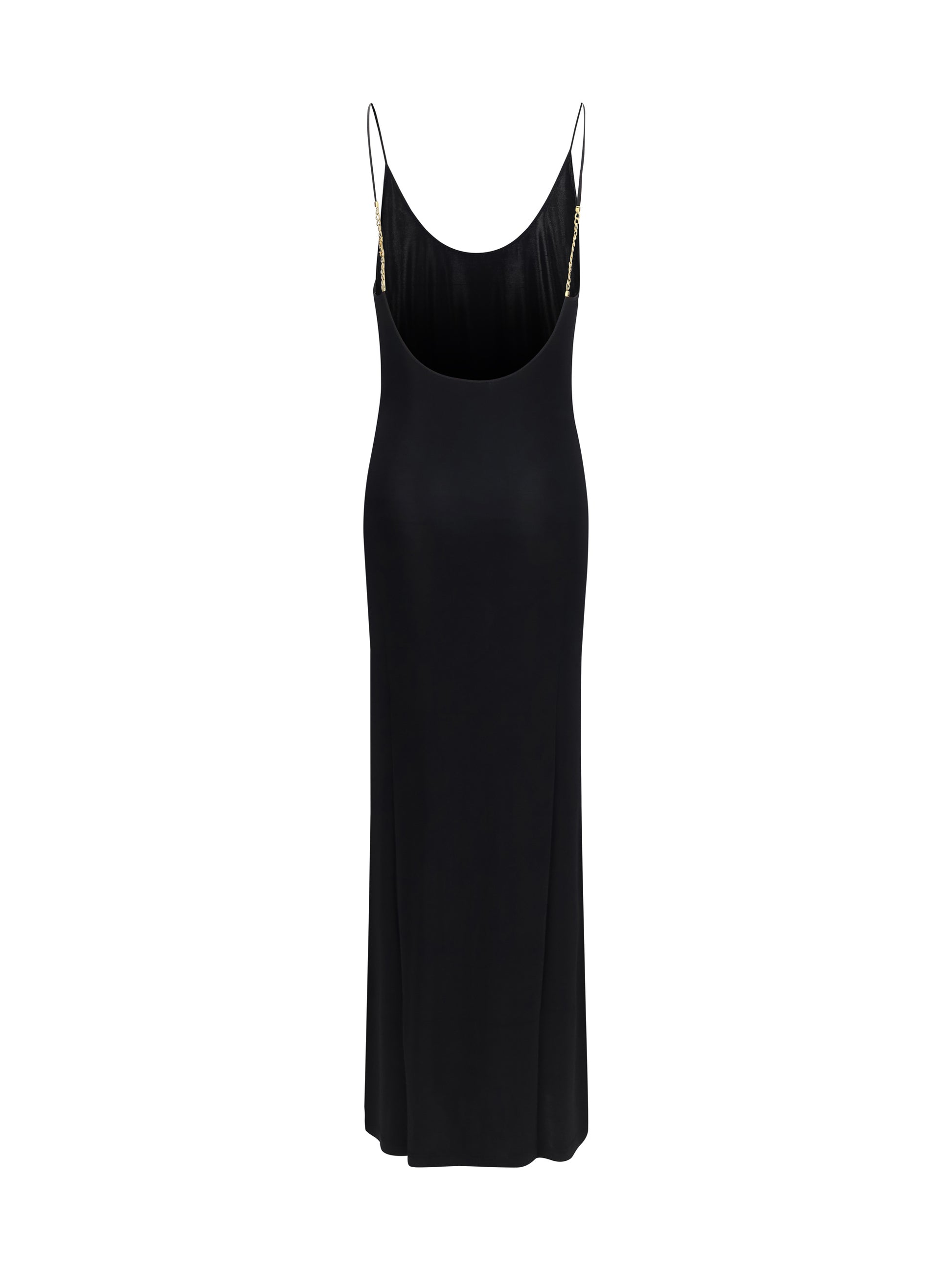 Saint Laurent Women Backless Knit Dress With Cassandre Chain SAINT LAURENT